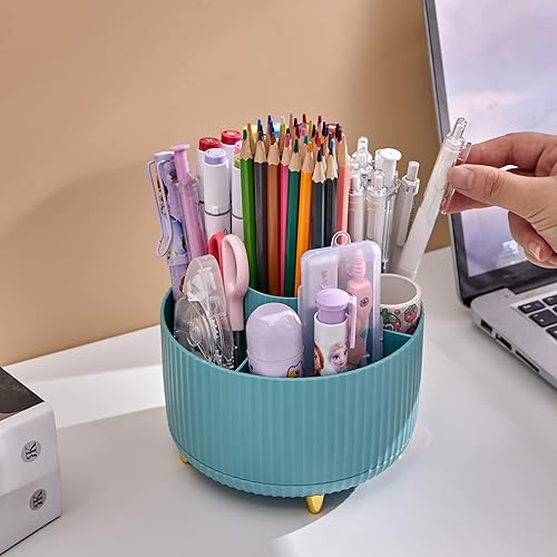 Miniatura 2 de WNING Pen Holder for Desk, Pencil Holder,5 Slots 360 Degree Rotating Desk Organizers and Accessories, Cute Pen Cup Pot for Office, School, Home, Art