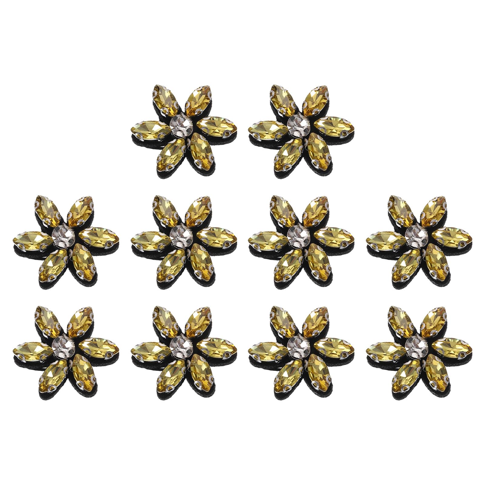 Écusson fait à la main en forme de fleur en cristal pour customiser un bandeau