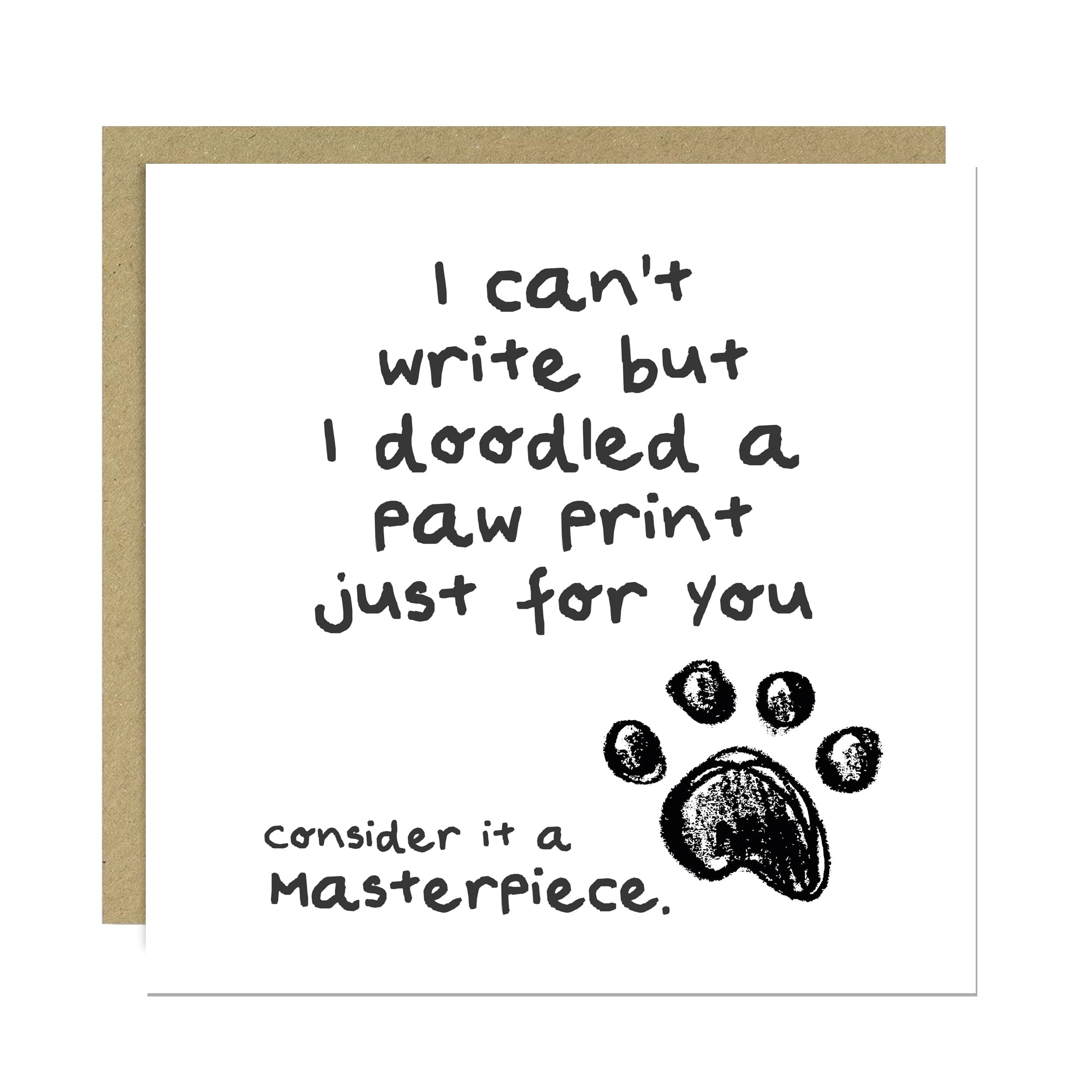 RED OCEAN Funny Cards From Dog Birthday Card For Mum Dad Pet Owner Paw Print Funny Card From Puppy Fur Baby Joke Cards With Kraft Envelope