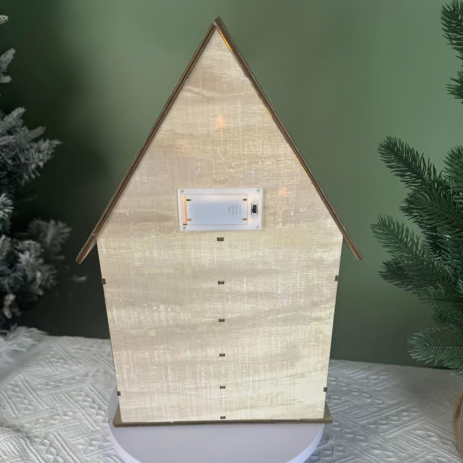 Calendario per Conto alla rovescia delle FESTIVITÀ in Legno Elegante Calendario per Conto alla rovescia Natale con luci a LED e 24 cassetti portaoggetti, Decorazioni Illuminate a LED