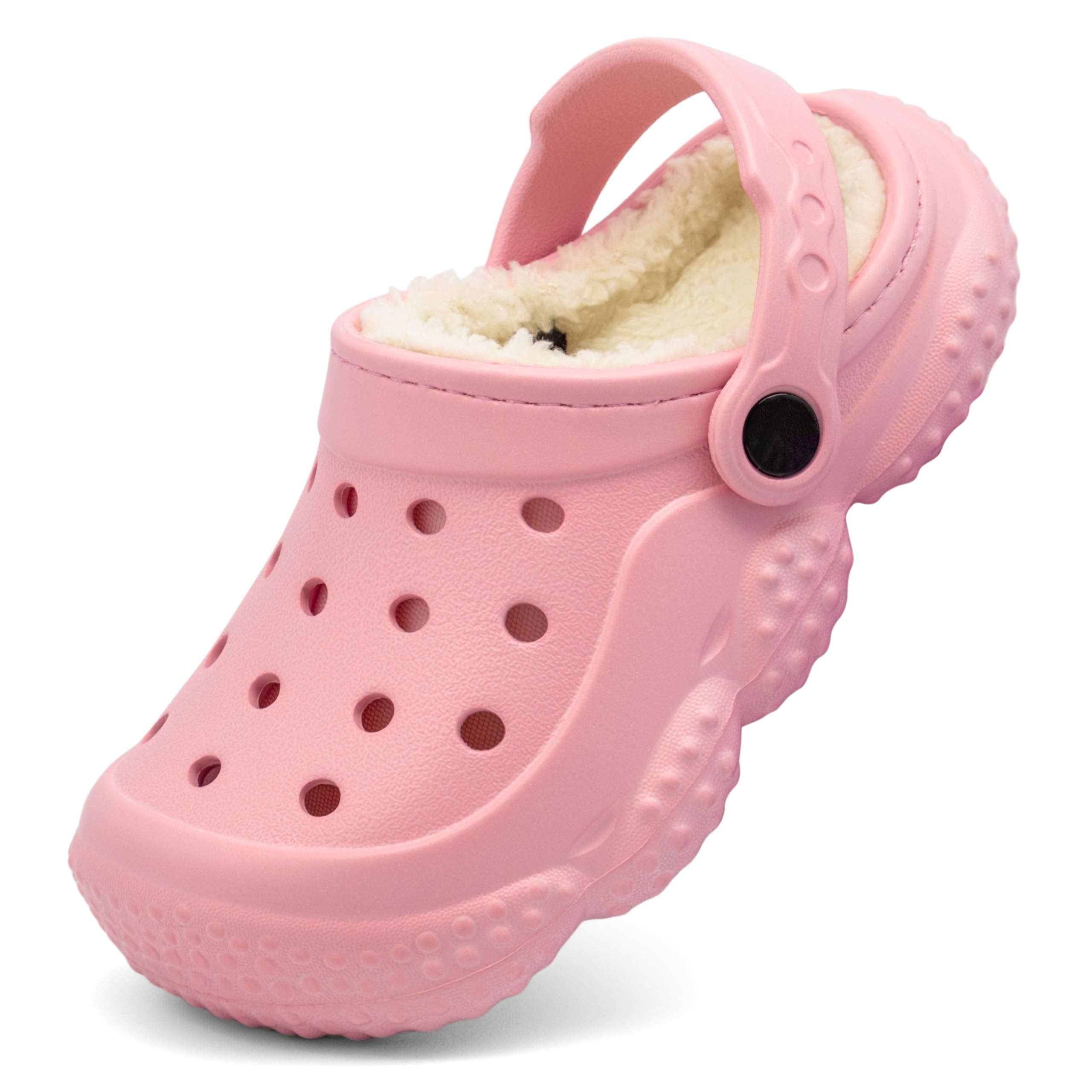Kids Girls Boys Fur Lined Clogs Toddler Fuzzy Slippers