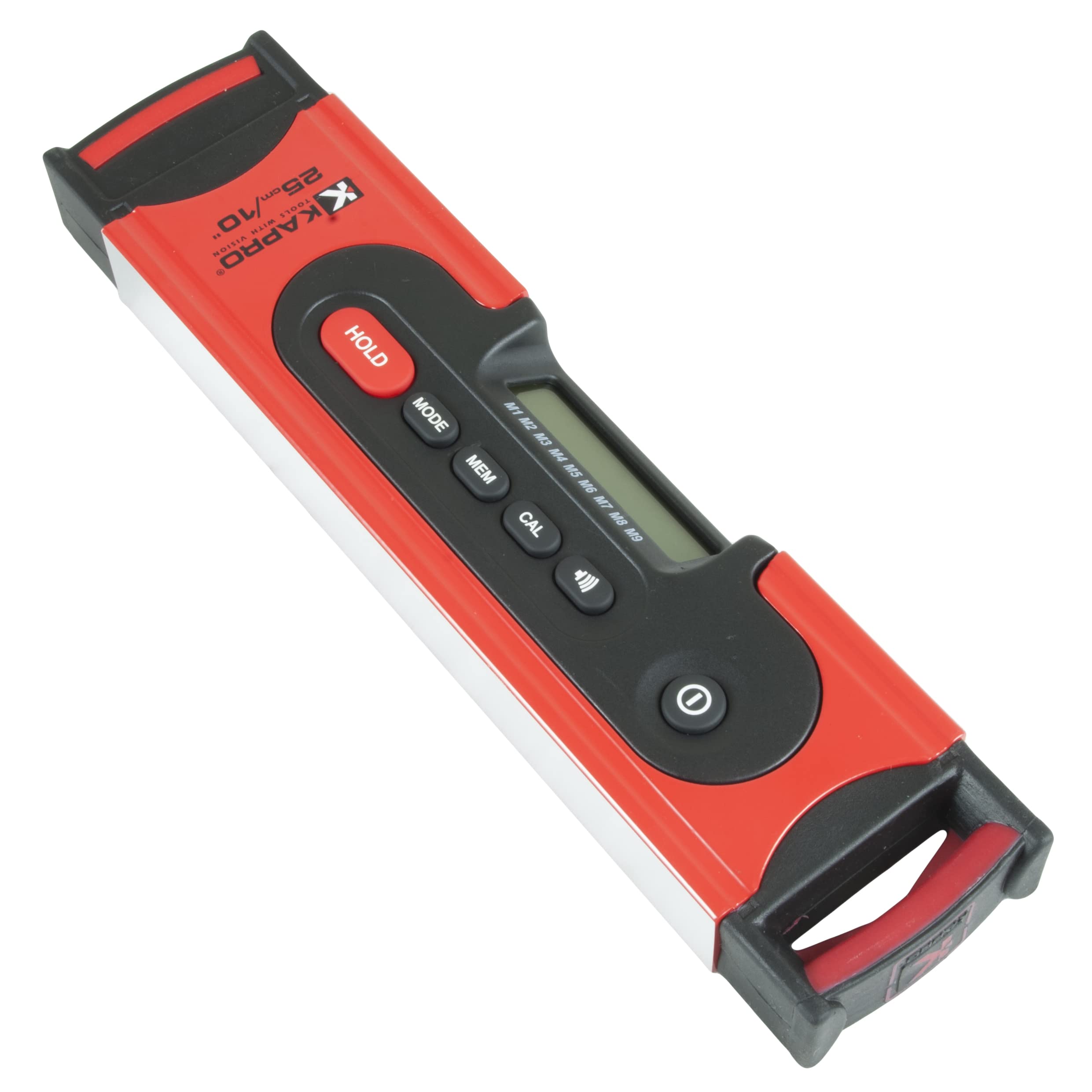KAPRO 985D25 Digitale Wasserwaage mit Winkel-Messfunktion und LCD-Display mit Hintergrundbeleuchtung - Hohe Messgenauigkeit - 25 cm - Messung in Grad – Prozent - mm/m