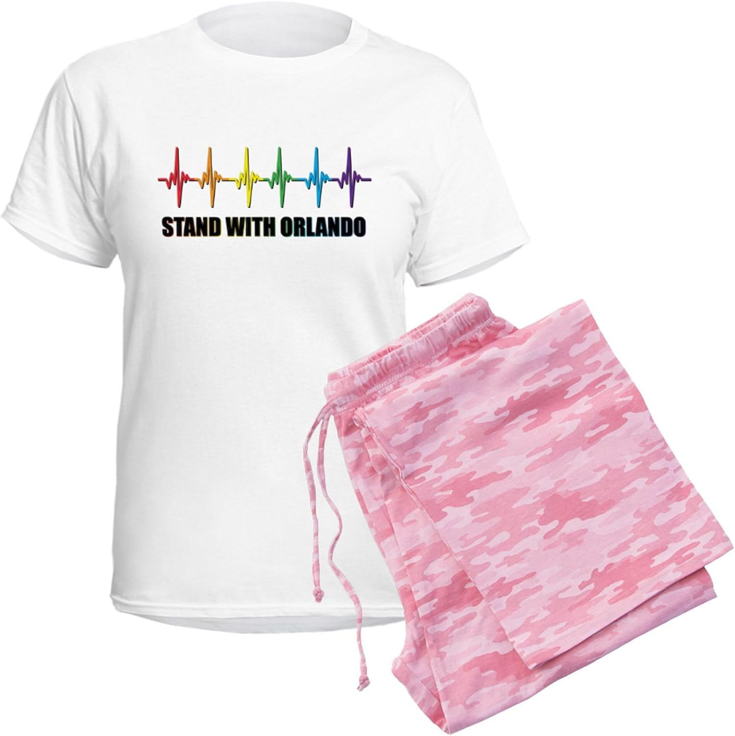 CafePress Stand with Orlando Women's Light Pajamas Women's Novelty Cotton Pajama Set, Comfortable PJ Sleepwear