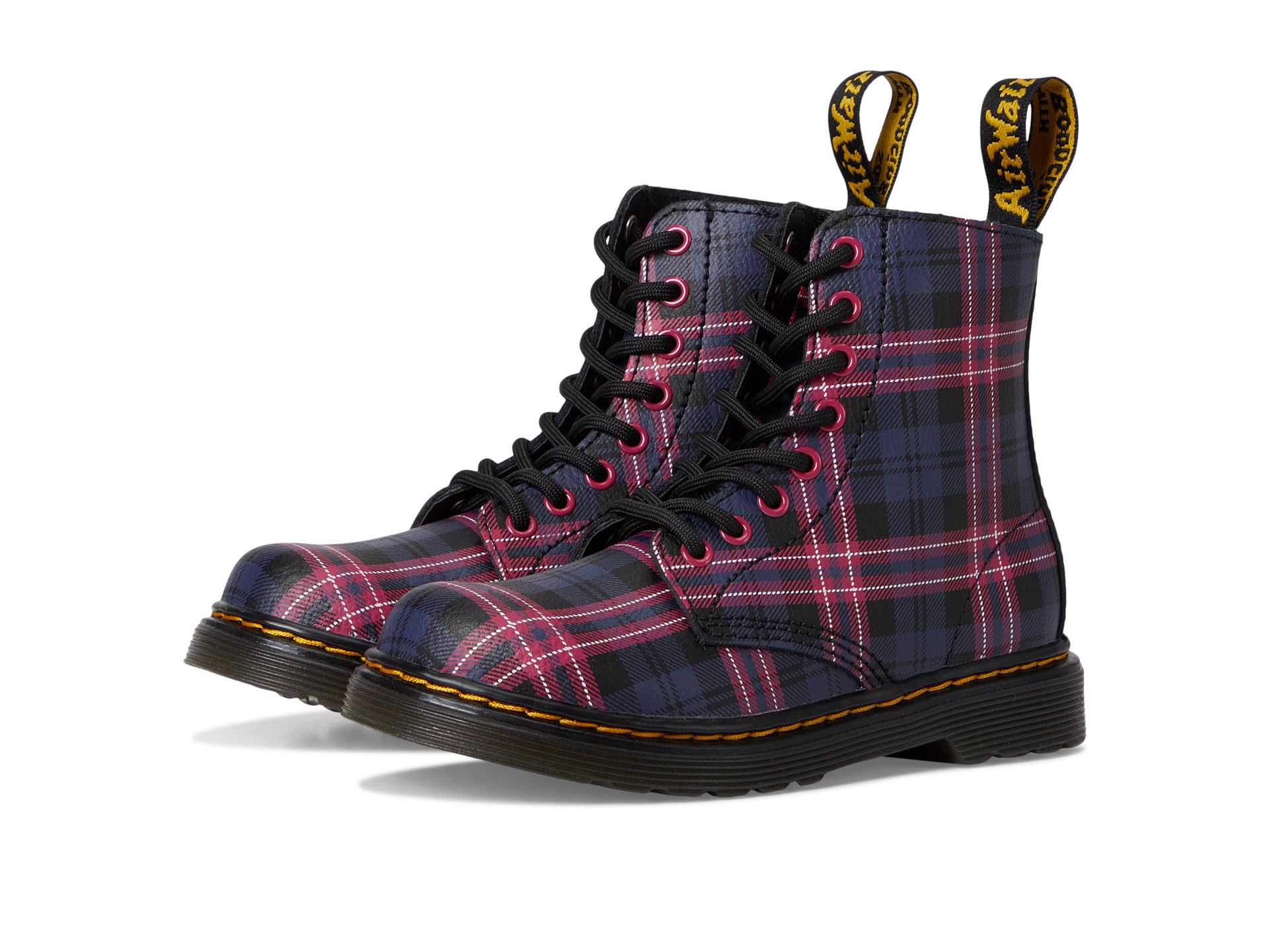 Dr. Martens Kids Unisex 1460 J (Little Kid/Big Kid) Black/Multi, 11 Little Kid Medium