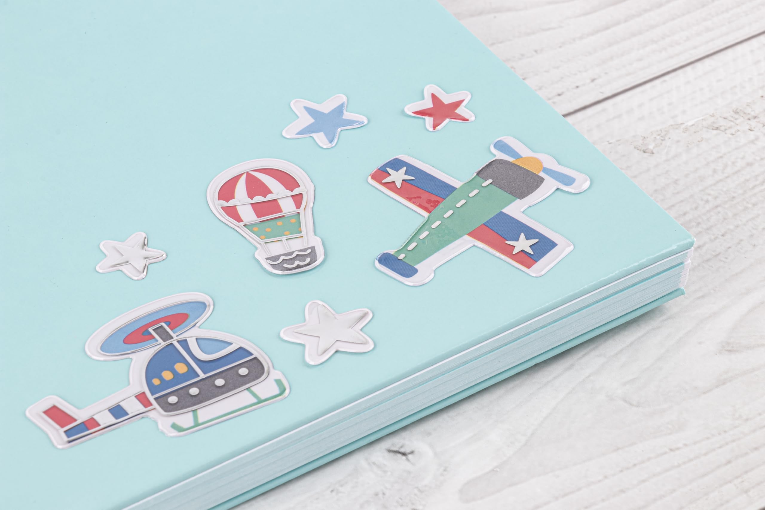 APLI Kids Maxi-Sticker „Luftfahrzeuge“ – 31 Aufkleber Mit Silberprägung, Permanent Haftend, Für Scrapbooking & Deko