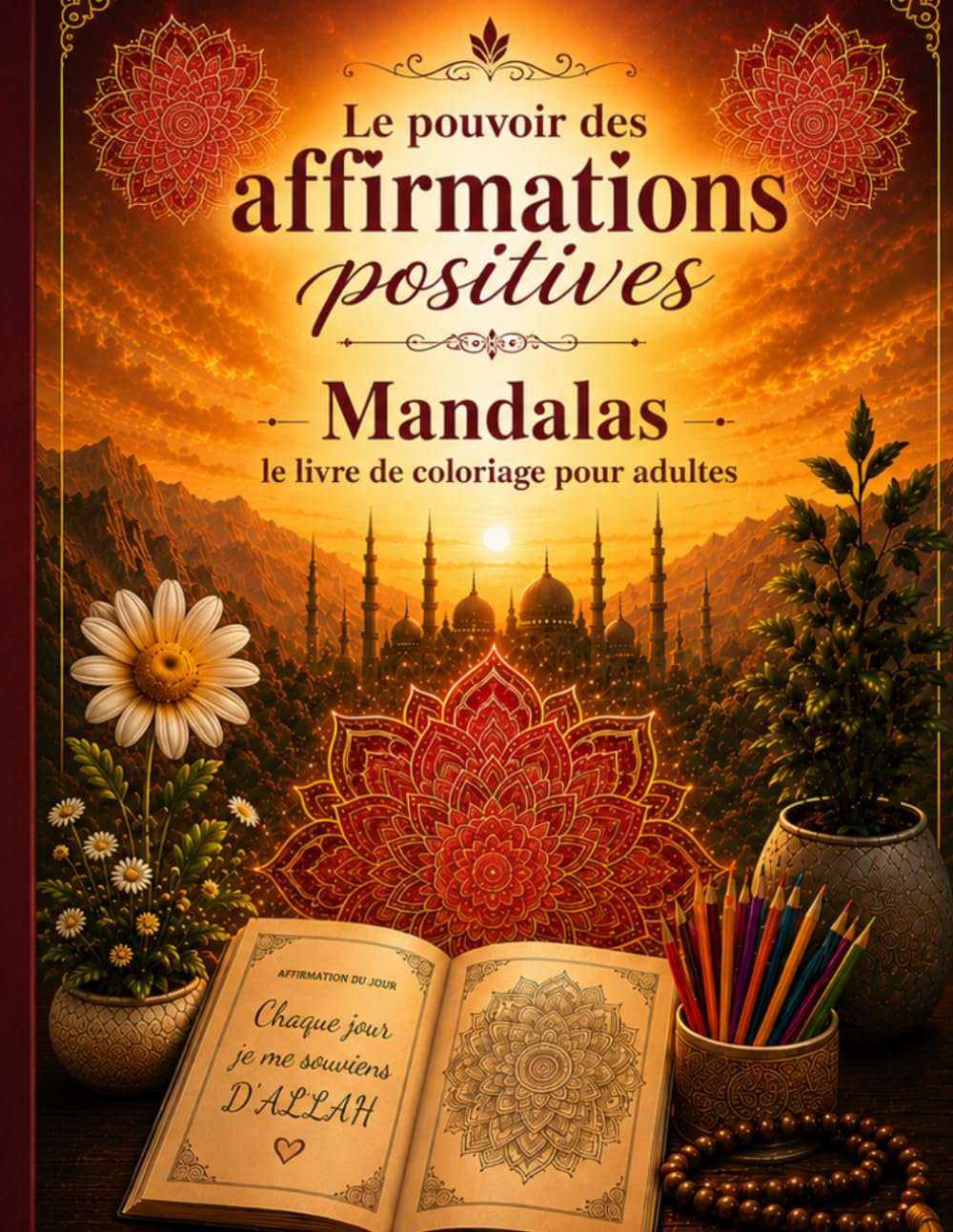 Le pouvoir des affirmations positives + Mandalas: Le livre de coloriage pour adultes