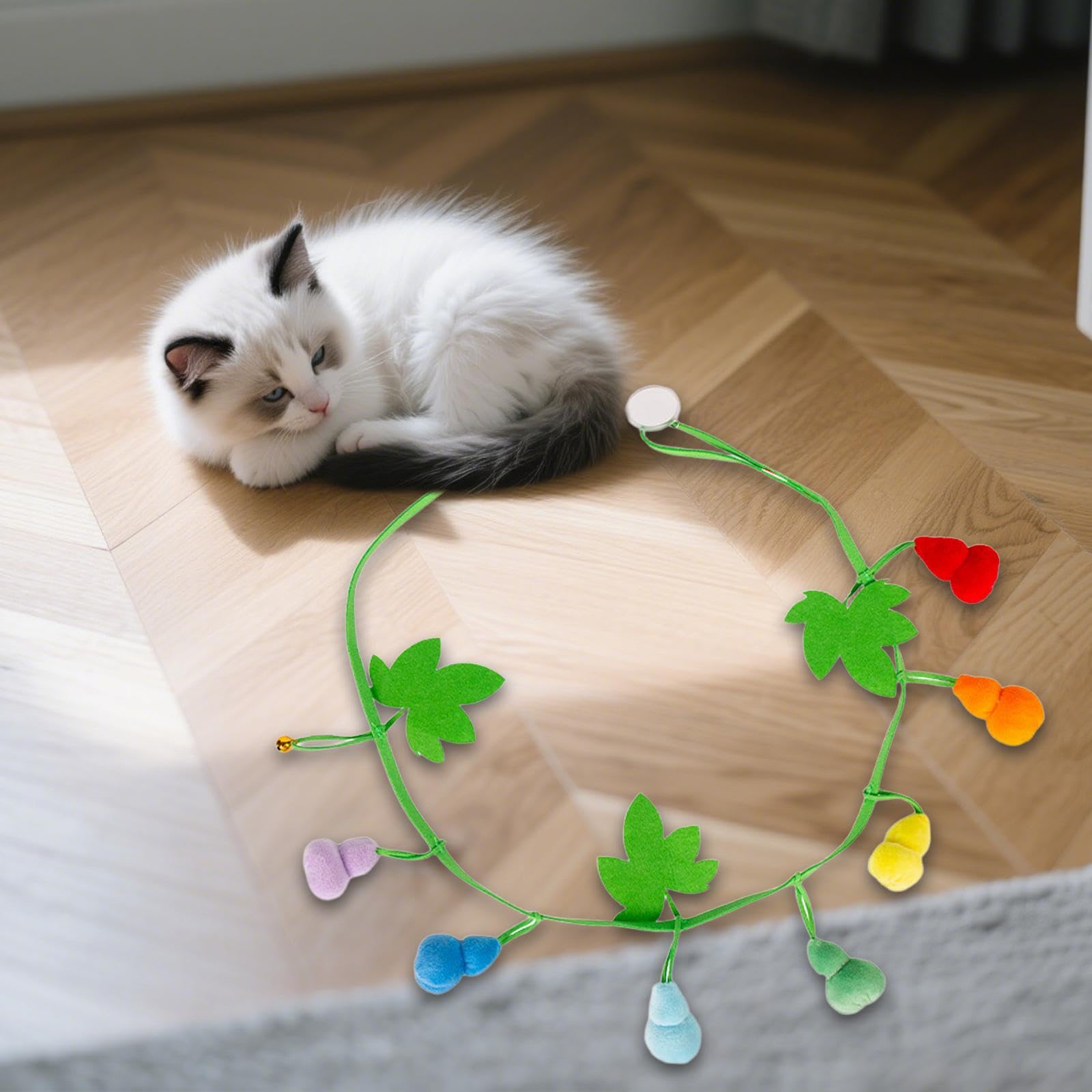 Jouet Interactif pour Chat, Léger et Amusant, en Peluche, pour Taquiner Les