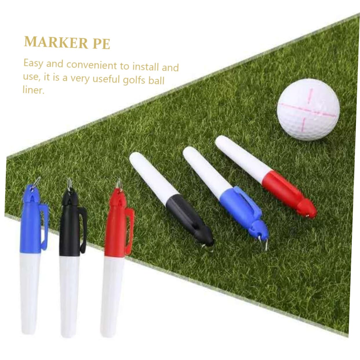 Toyvian Zeilenzeichnung Set Linienmarkierung Golfmarker Werkzeug Zum Zeichnen Von Kugeln Markierungsgolf Strichzeichnungsmarker Golf-Tool Golfausrüstung Abs Zufällige Farbe