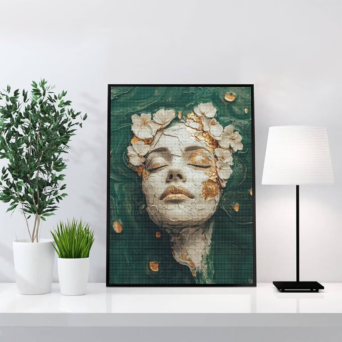 Diamond Painting Kit Completo, Diamond Painting Astratto, 5D Quadrato Pittura Diamante Kit Manualidades Adultos DIY Diamantini Crystal Art Disegni Ricamo Punto Croce Artigianale, 90x120cm Donna j0-954