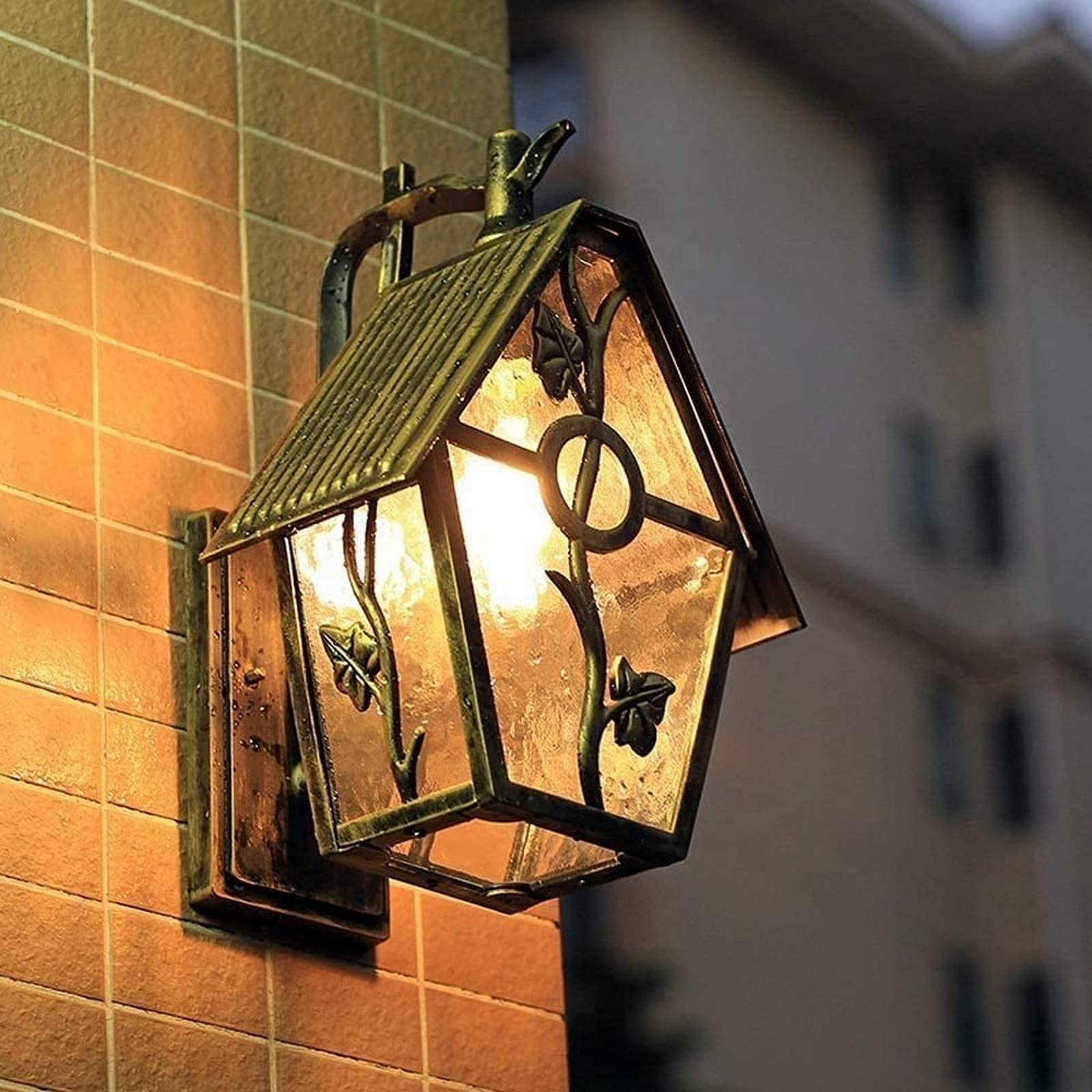 VDOQTLJT Wall Light Outdoor Waterproof Lamp Modern E27 Die-cast Aluminum Water Glass Lampshade Villa Balcony Entrance Lighting Courtyard Garden Decorative Lamps Bedside Decor Chandel