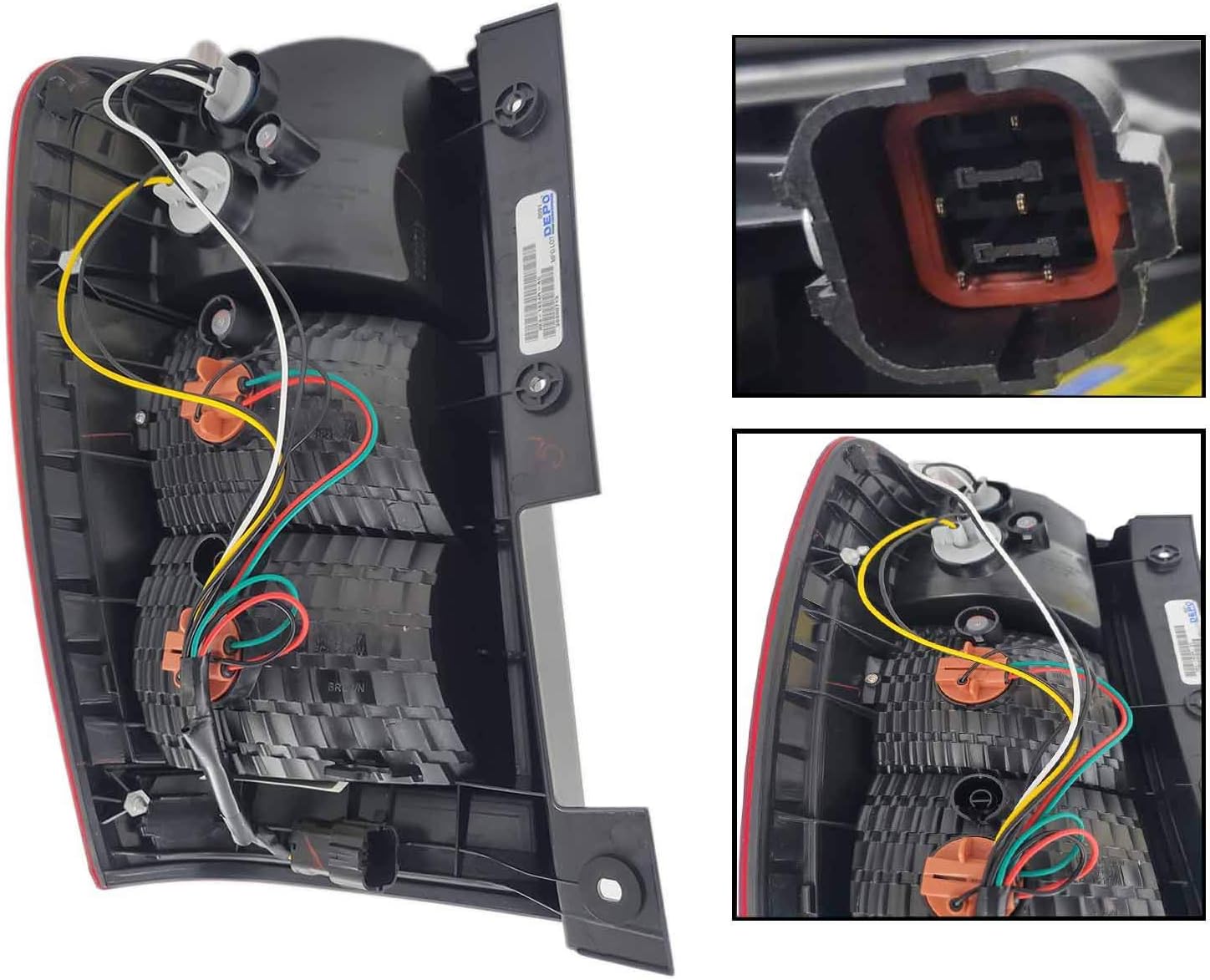 APA Replacement Tail Light for 06 07 08 09 2006 2007 2008 2009 Sedona EX LX Passenger Right RH Side KI2801130C KI2801131C
