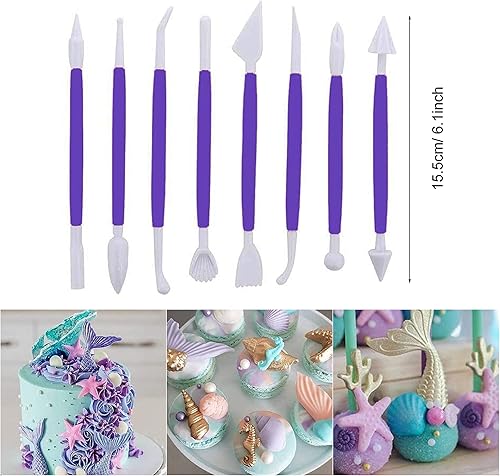 Miniatura 6 de Woohome 14 moldes de silicona con temática de maquillaje, 5 moldes de lápiz labial para fondant para dulces, moldes 3D para pastel de fondant para