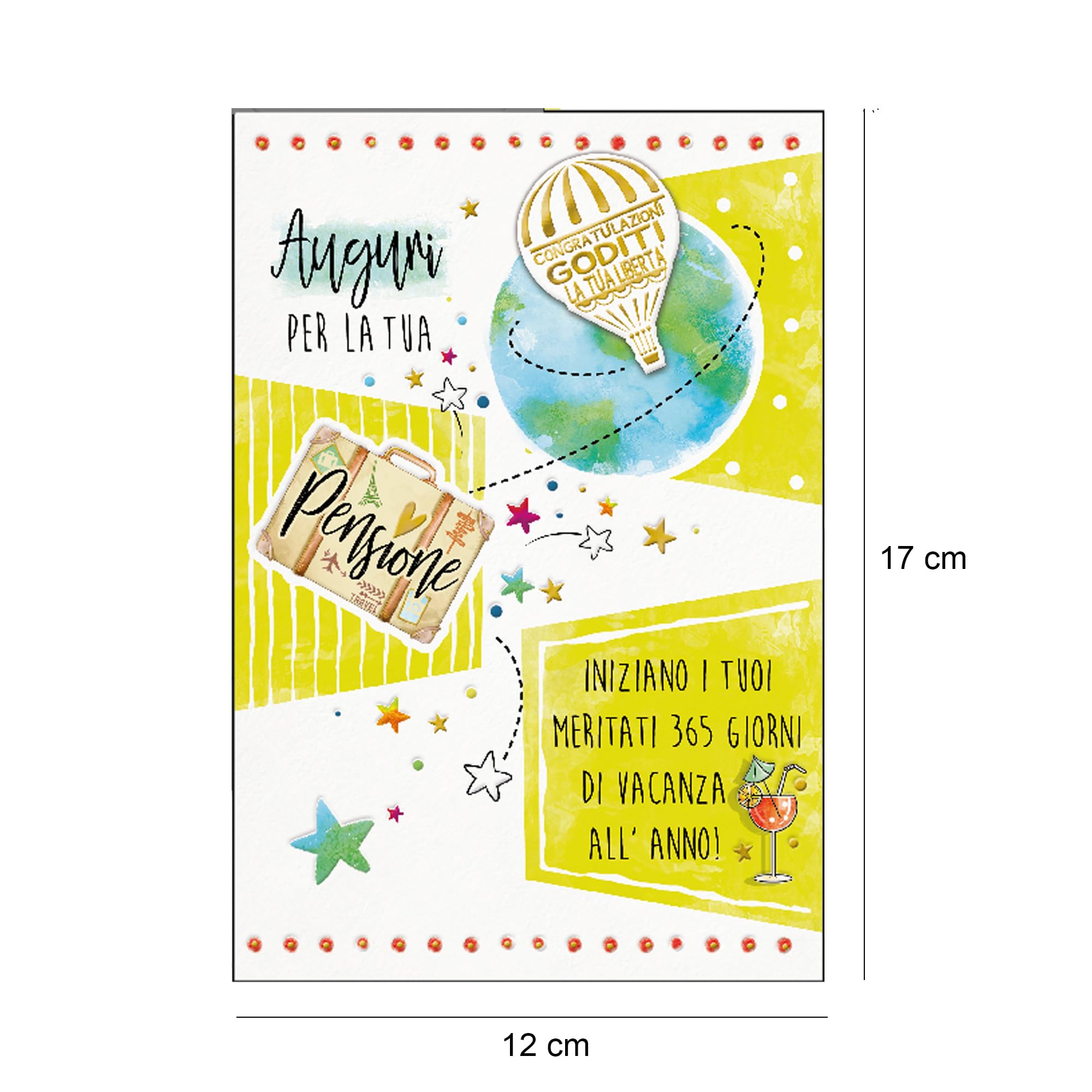 WBdesignz Biglietto Di Auguri Umoristico Per Pensione – 'Final Pensione' Con Uomo In Piscina, 12,5x12,5 Cm, Con Busta Kraft - 2