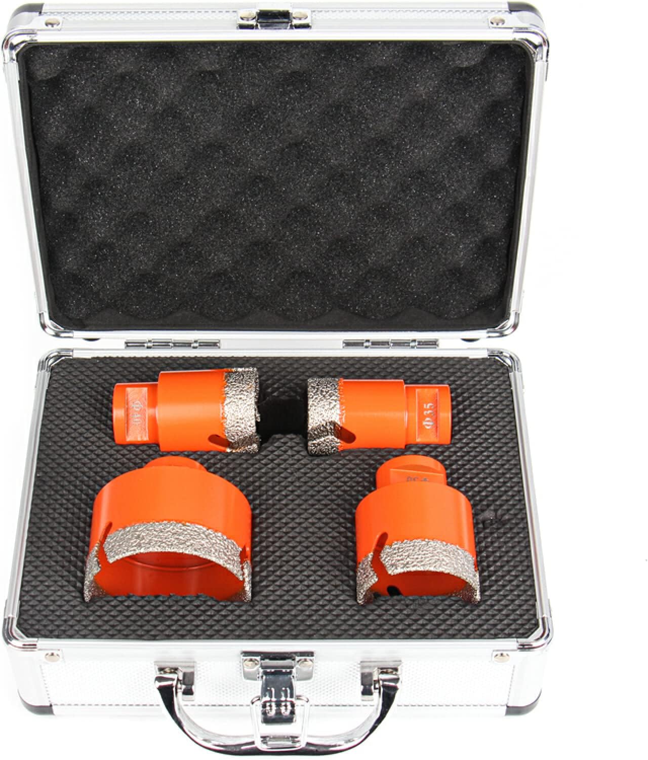 4PCS / SET 35/40/50 / 68mmM14スレッドドライバキュームろう付けダイヤモンドドリルコアビット大理石セラミッ