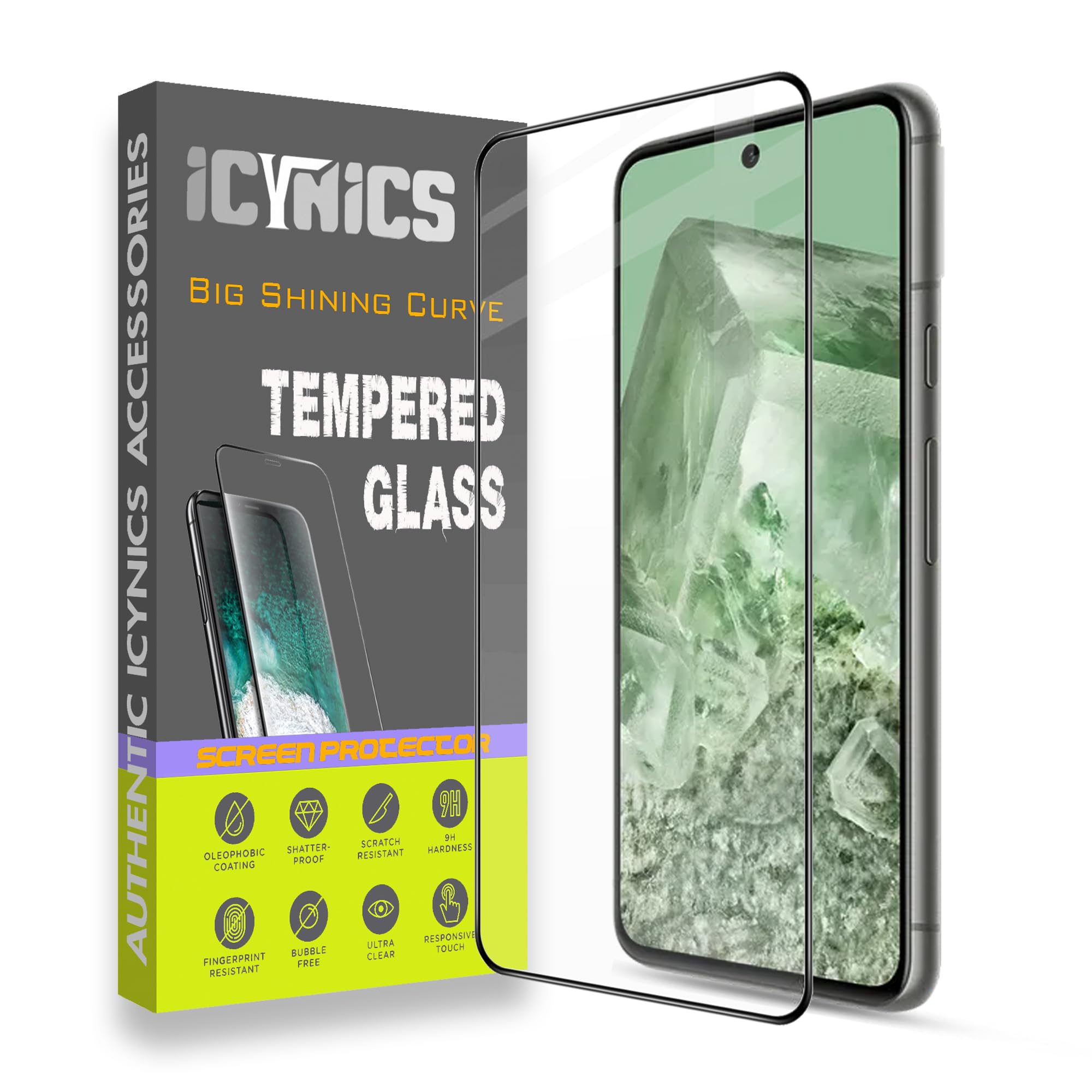 ICYNICS Tempered Glass for Google Pixel 8 Anti-Fingerprint, Waterproof, Oil-resistant, Bubble-Free, Anti-Static with Full Screen Coverage & Easy Installation (Pack of 1) (B0DFMNS4J7) Amazon Price History, Amazon Price Tracker