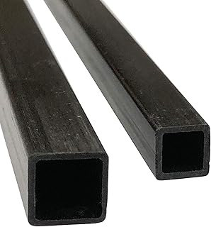 (2) KARBXON – 4mm x 4mm x 1000mm PULTRUDED – Square-Carbon Fiber Tube - Square Hollow Carbon Fiber rods – Square Pure Carbon Fibre Tubes - Lightweight High Strength Carbon Fiber Shaft (2) Tubes