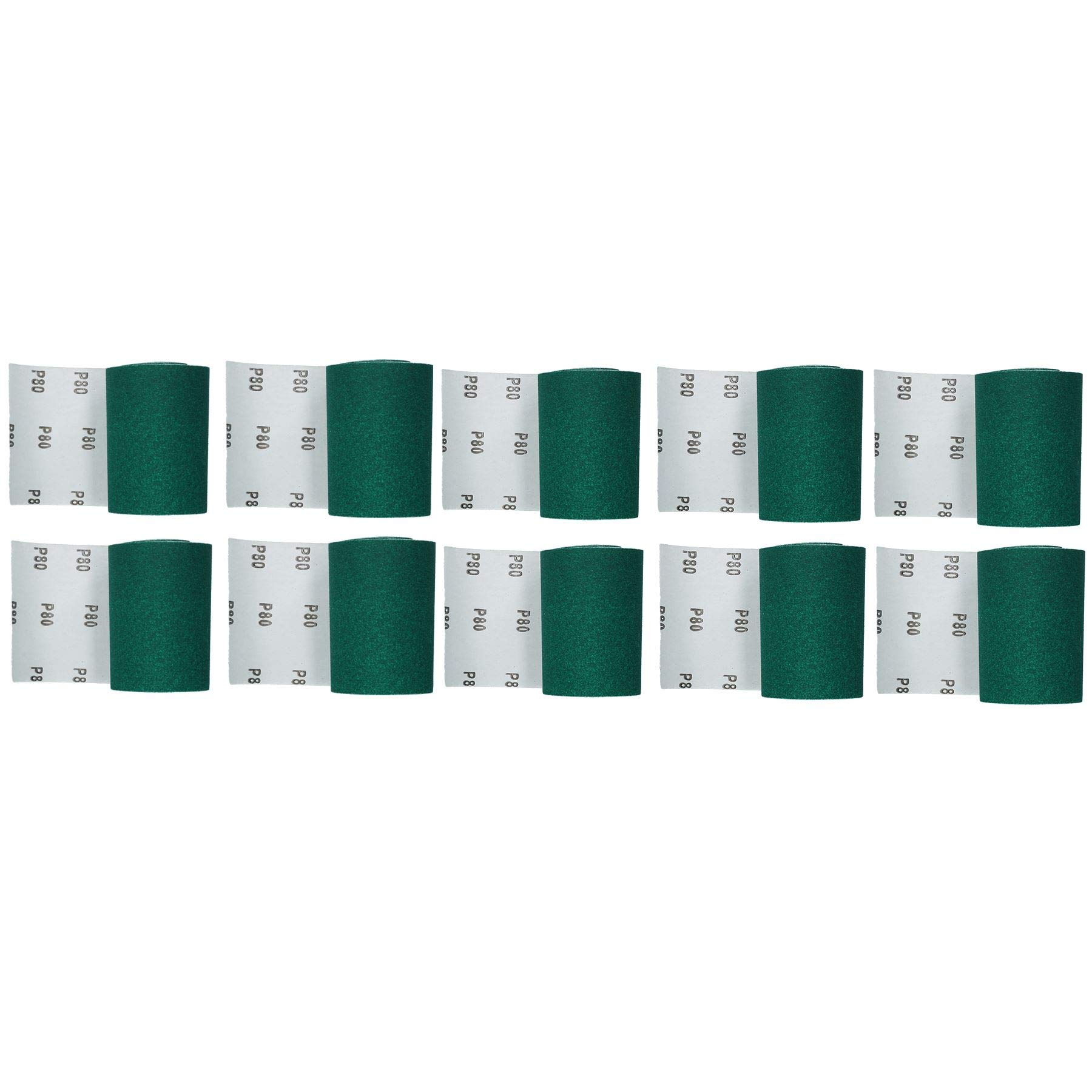 Rotolo di carta abrasiva in ossido di alluminio, 5 m x 115 mm, grana 80, 10 rotoli