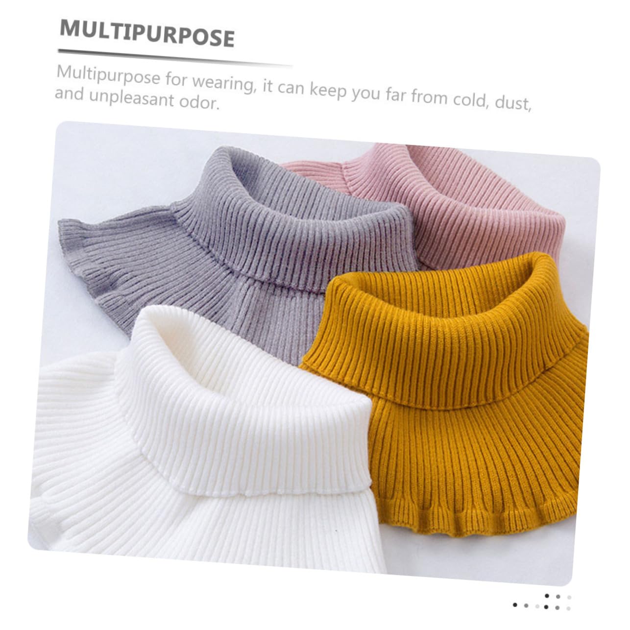 4piezas Cuello Calentador De Cuello Elástico Para Hombre y Mujer Multifunicional Uso Diario Aislante Térmico y Transpirable
