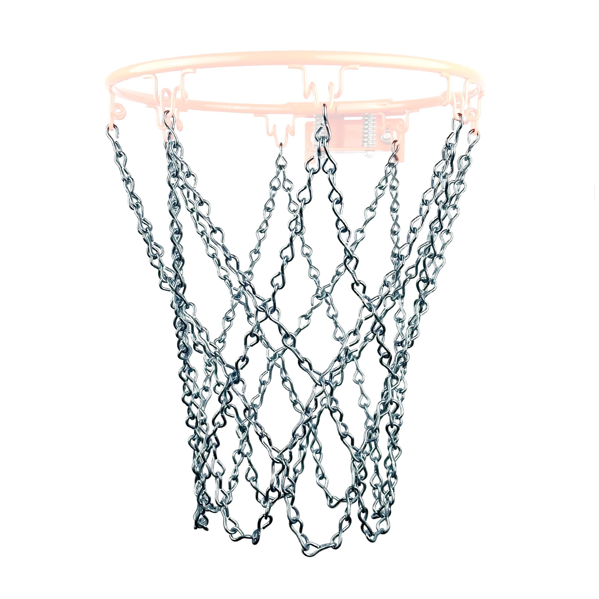 MINI Basketball Chain Net for 8-Hook Rim, Metal Links, Heavy Duty
