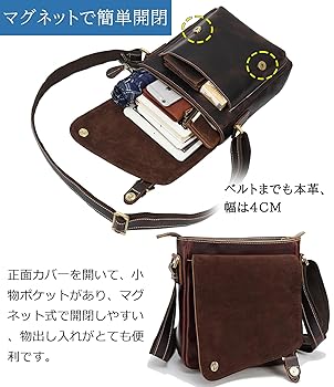 Ariga ショルダーバッグ メンズ牛本革斜め掛けバッグ Amazon | [Ariga] ショルダーバッグ メンズ 革 牛革 斜め掛け