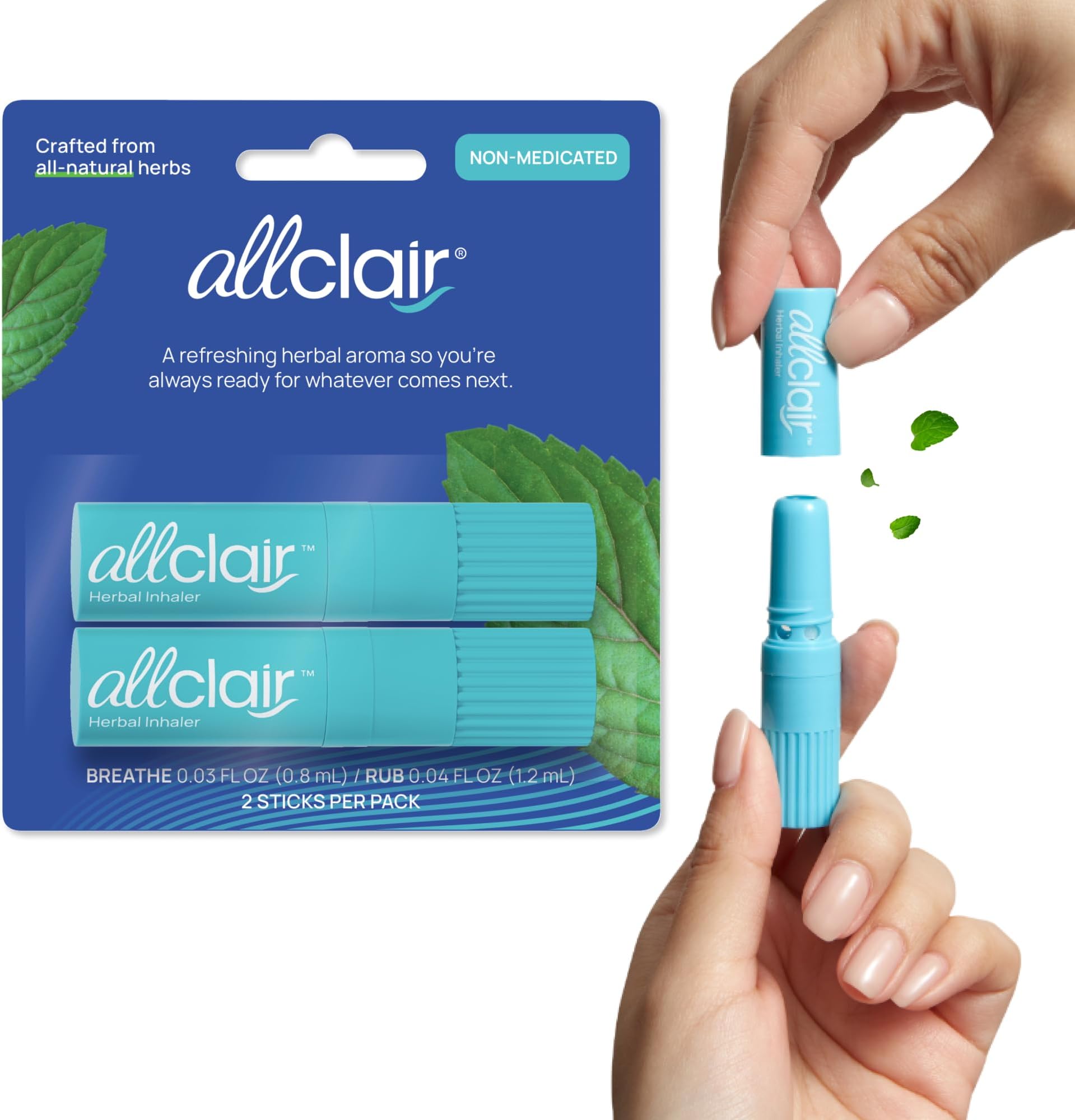 aler - Natural Relief for Nausea - Non-Medicated Non-Drowsy Drug-Free - Essential for Travel - Motion Sickness - Morning Sickness - Use Anytime - 2 Inhalers