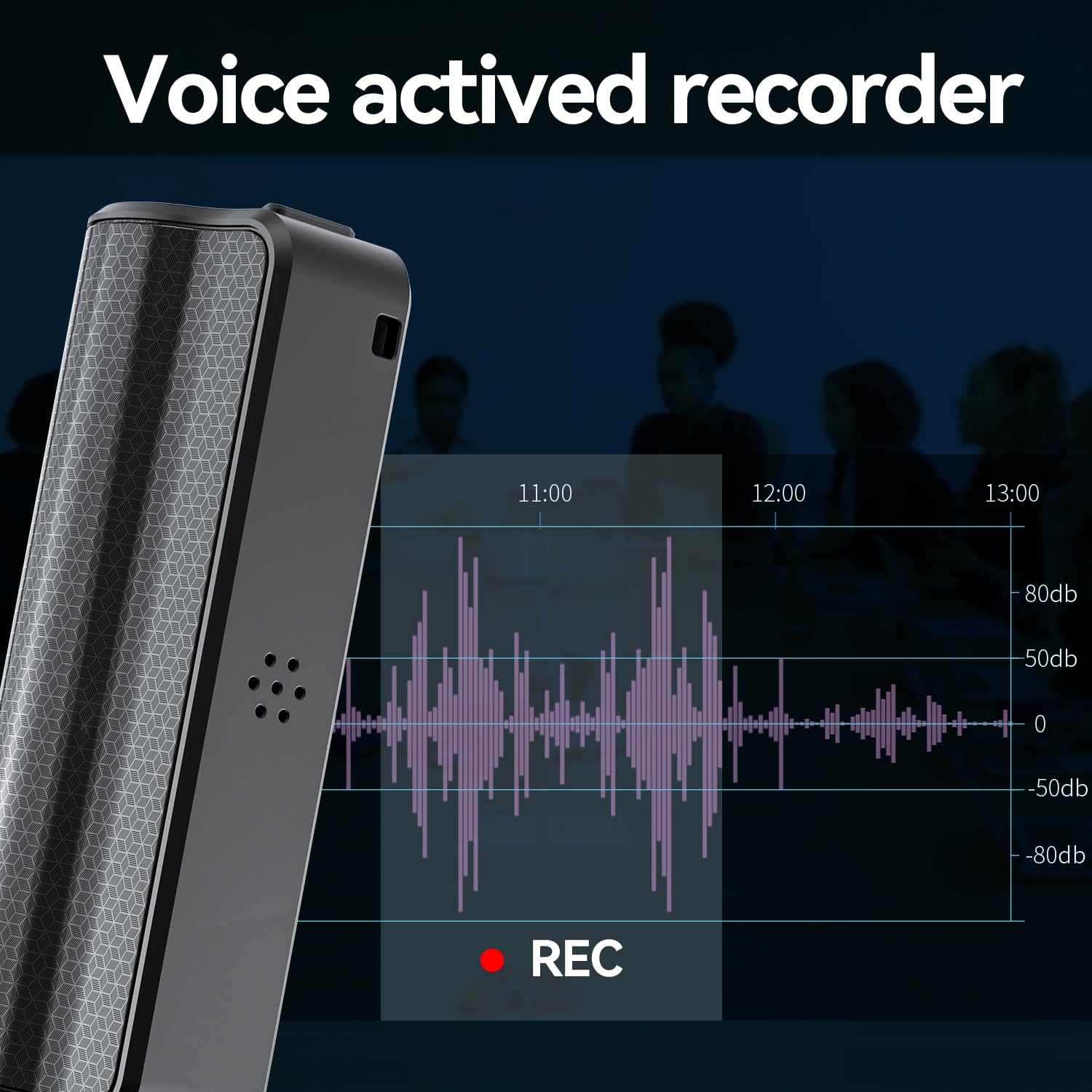 128 GB Diktiergerät, 70 Stunden kontinuierliche Aufnahme, digitales Diktiergerät mit Dateiverwaltung am Telefon, Diktiergerät mit Wiedergabe auf Kopfhörern für Vorträge, Meetings