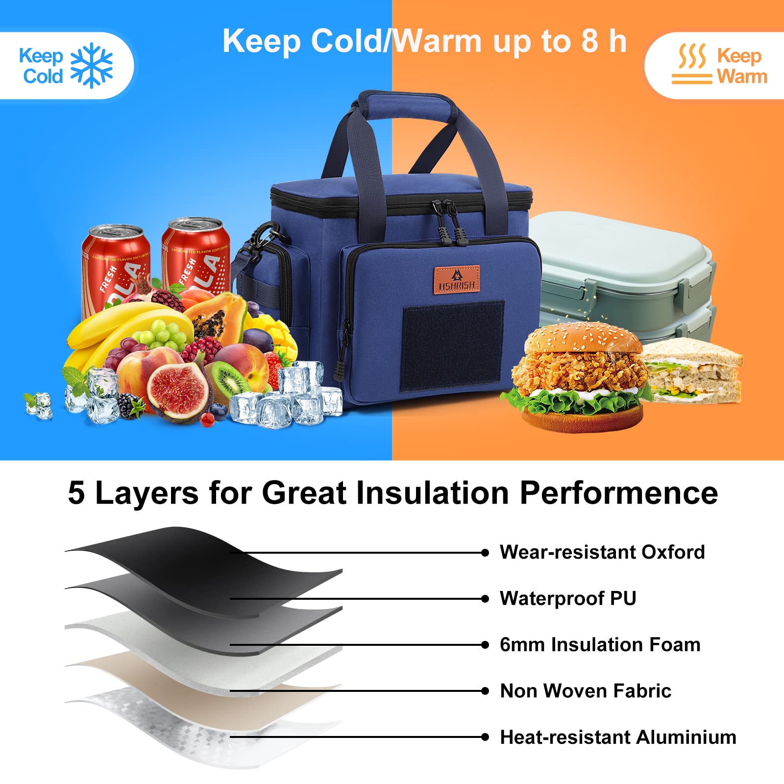 HSHRISH Lunch Bag for Men Tactical Cooler Bag - Image 3