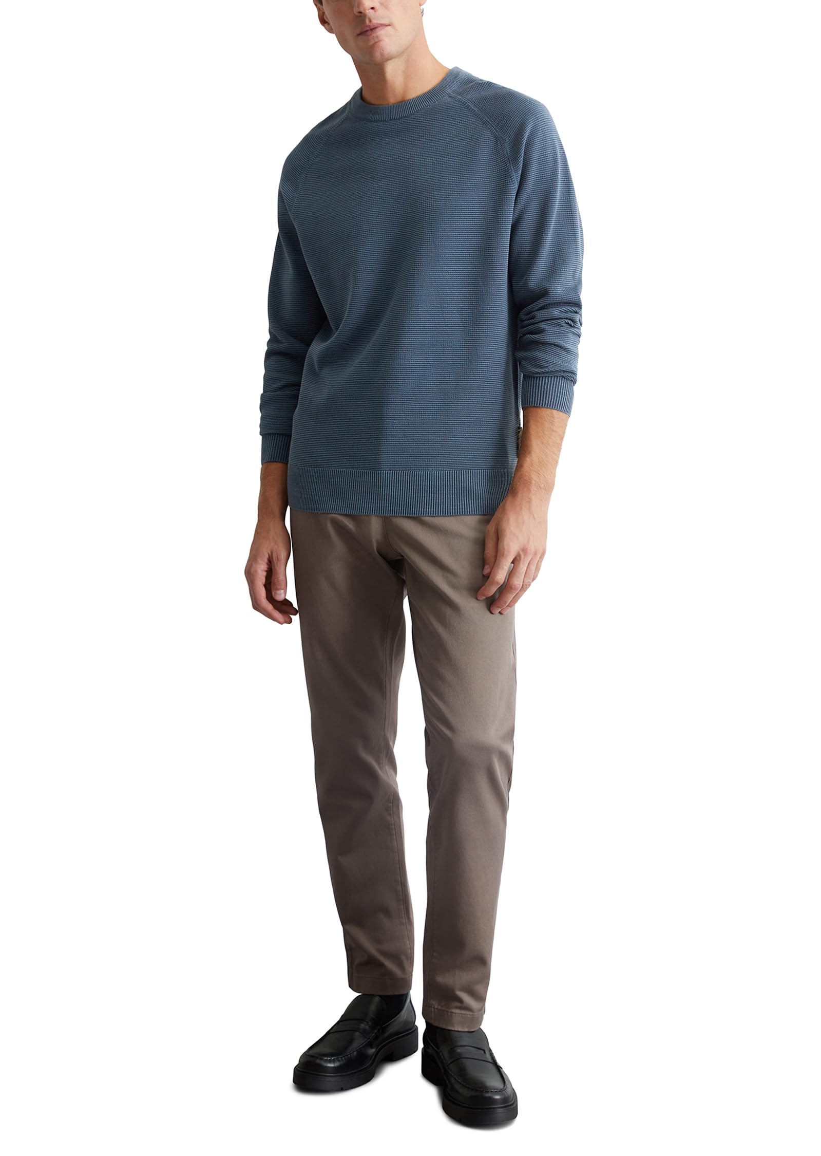 Marc O'Polo Herren Strickpullover aus Bio-Baumwolle Langarm