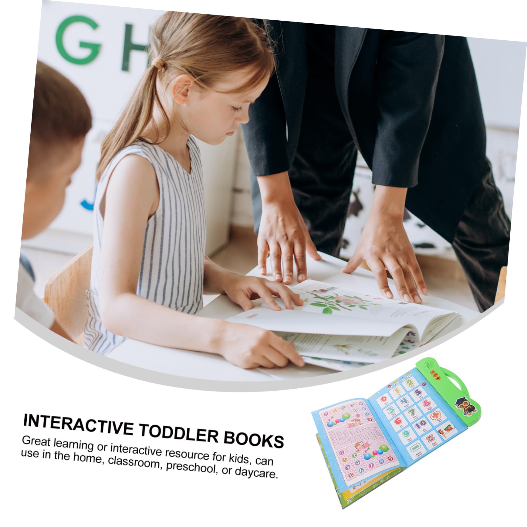Libro Interactivo de Lectura Bilingüe 1 Pieza Abs para Niños | Verde, Requiere 3 Pilas Aa No Incluidas, para Cumpleaños, Edad Preescolar