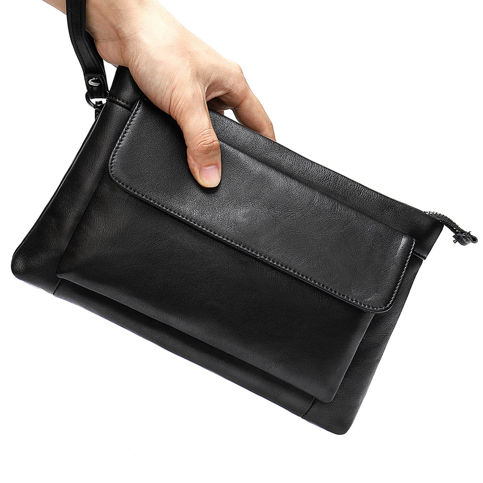 Pochette da Uomo Pochette in pelle da uomo Borsa lavoro a busta casual per L'uso Quotidiano