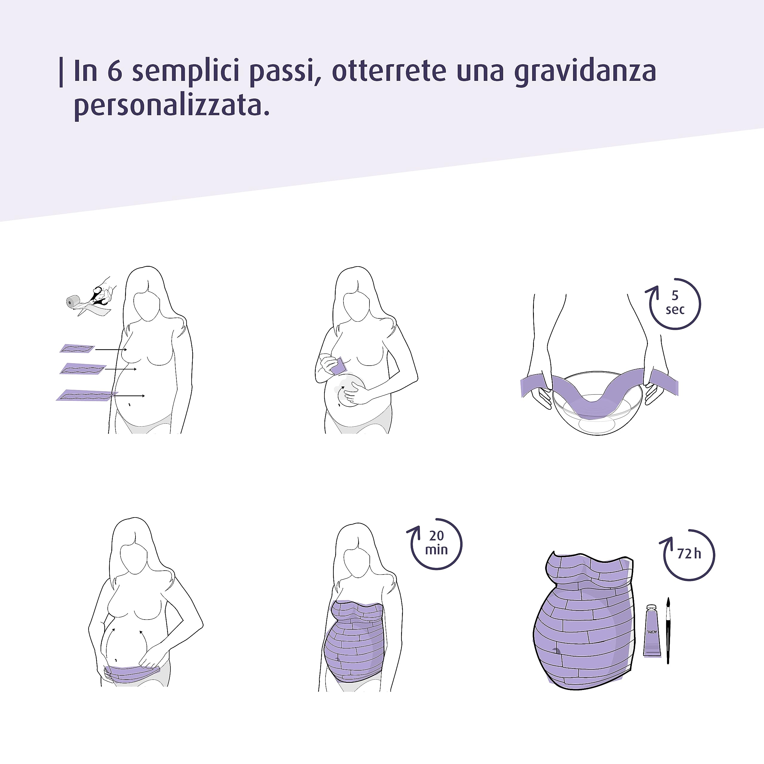 reer mama set per il calco della pancia