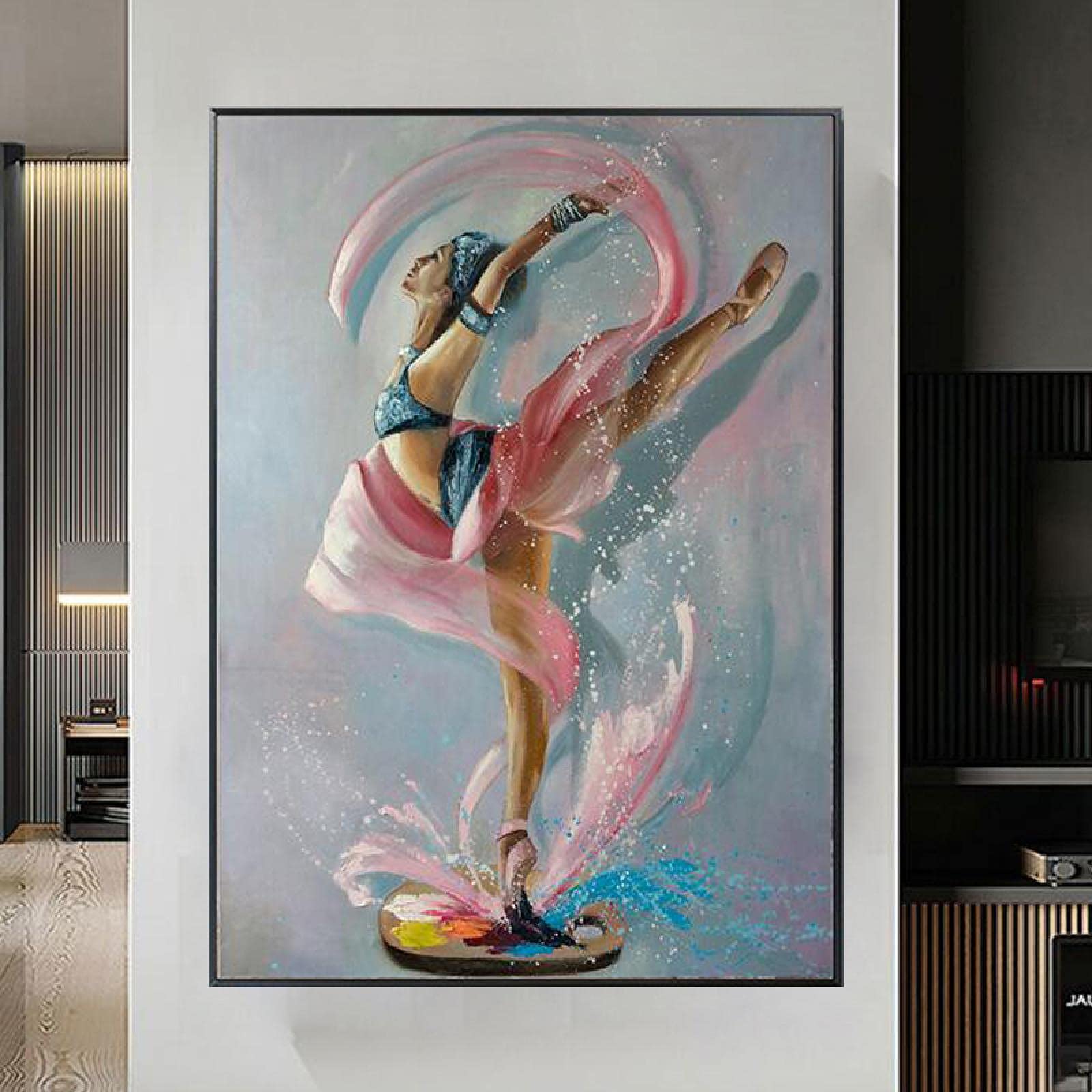 Amazon.co.jp: モダン抽象バレエダンサー北欧キャンバス絵画家の装飾
