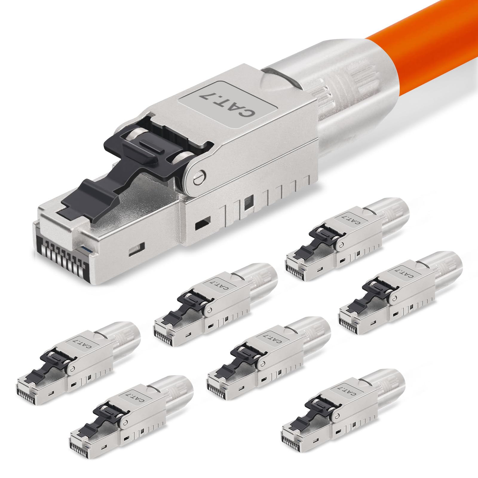 VCELINK Connecteur RJ45 Sans Outil, Connecteur RJ45 Cat 8 Plaqué or VCELINK Connecteur RJ45 Sans Outil, Connecteur RJ45 Cat 8 Plaqué or