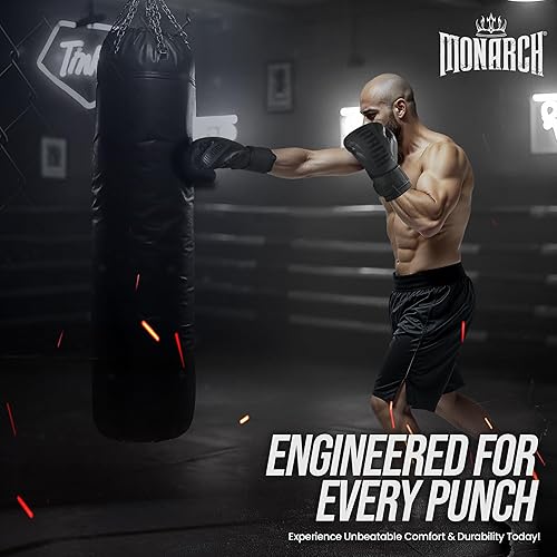 Miniatura 7 de Guantes de boxeo para hombres y mujeres con envolturas de mano para boxeo, Muay Thai, kickboxing, saco de boxeo, entrenamiento de entrenamiento y