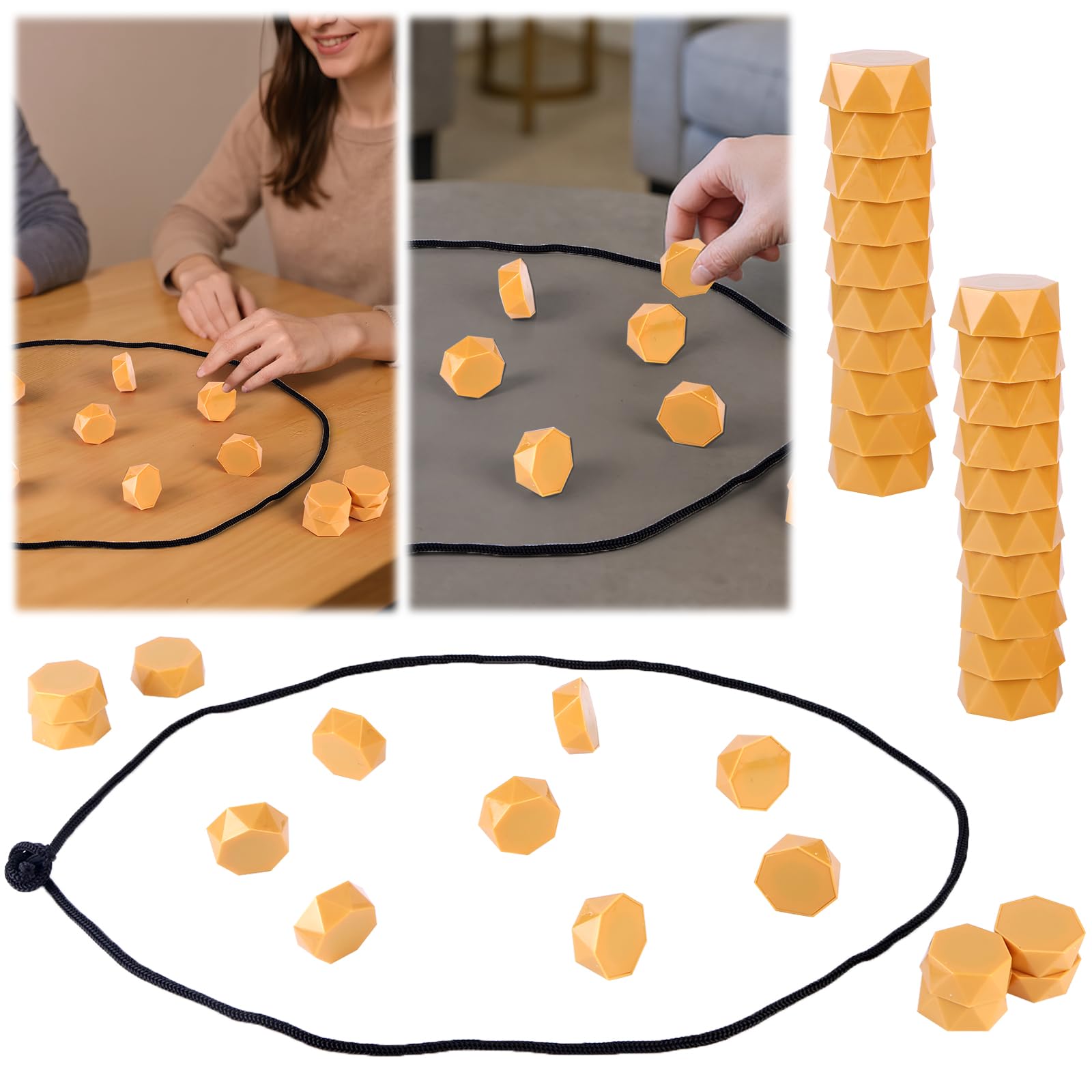 Gioco di Scacchi Magnetico Generico, Portatile e Strategico con Tavola Magnetica per Bambini e Adulti, Puzzle da Tavolo per Famiglia, Viaggio e Serate di Giochi con Corda e Pietre