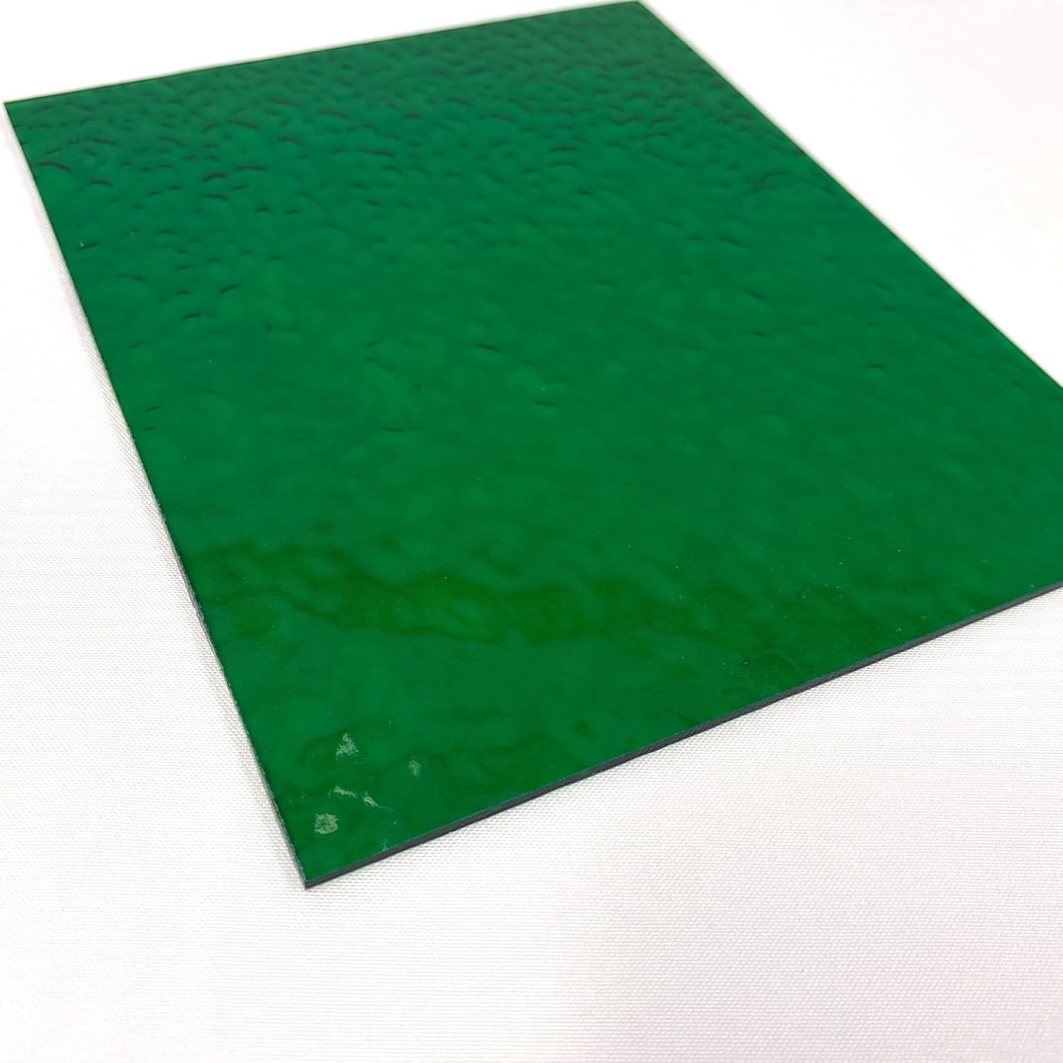 Wissmach Irish Green English Muffle Stained Glass Sheets – Ripple Texture, 2 Pack | Handcrafted in USA | Curated by BiNARi Glass Studio (8 x 10 in (2 Pack))