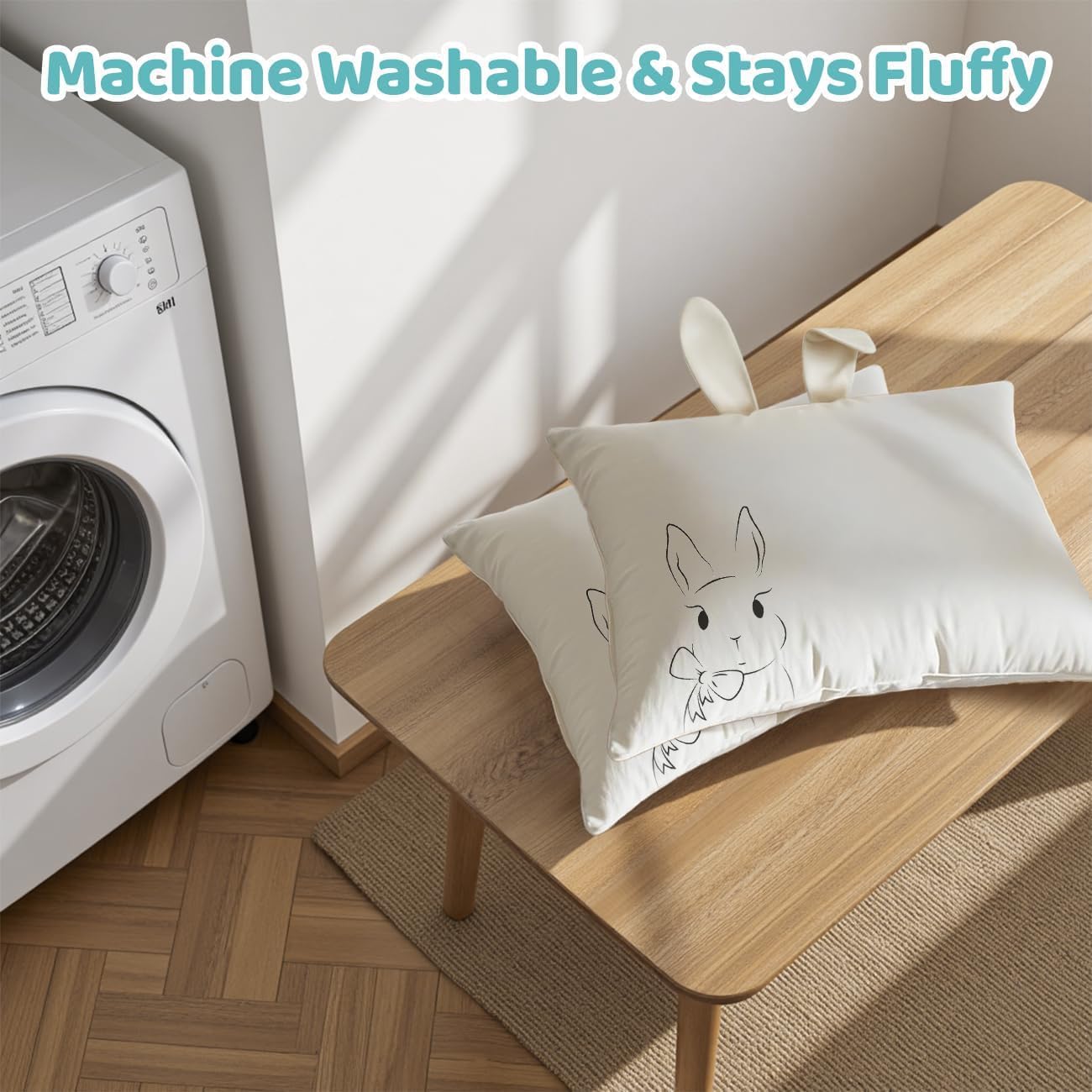 Lofe Organic Pillow with Cotton Pillowcase - 16x22 Kids Pillow with 100% Organic Cotton Shell, Adjustable Loft Organic Youth Plilow, Machine Washable, Soft, Perfect for Kids&Youth&Children, 2 Pack