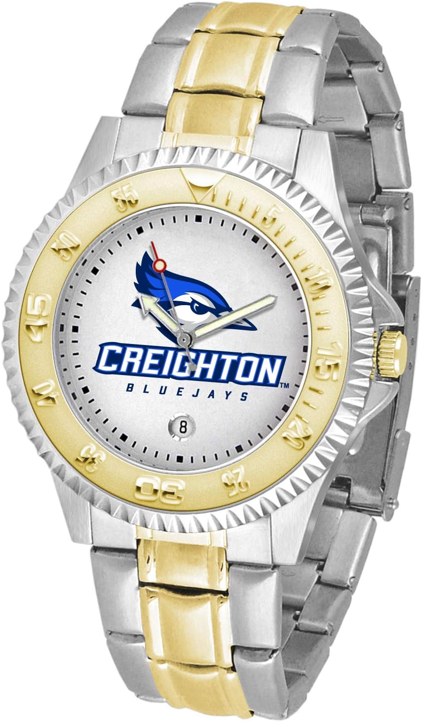 SunTime Creighton University Bluejays Men's Competitor Steel Watch Two-Tone Gold/Silver