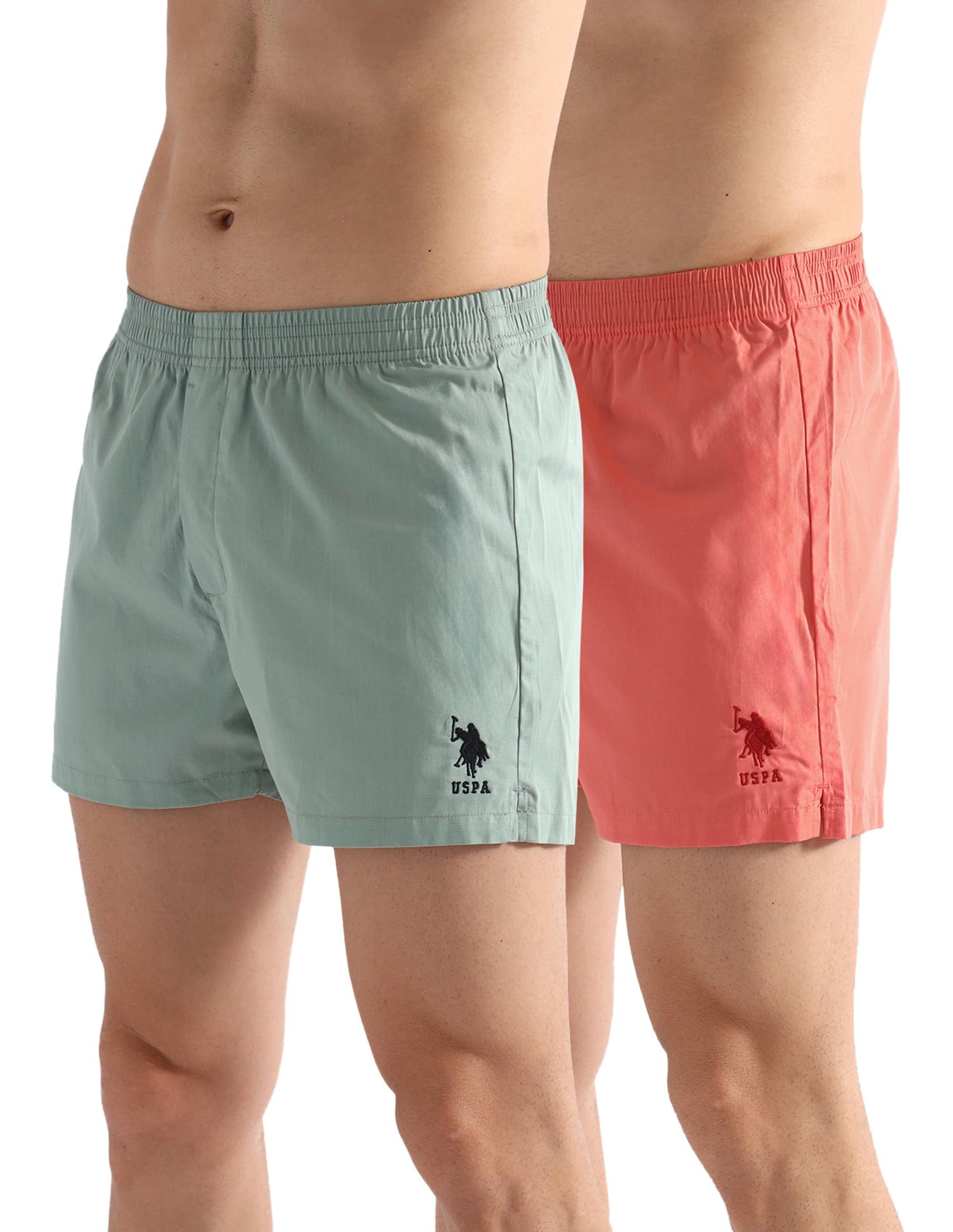 Men's Cotton Comfort Regular Fit Solid Inner Boxers - Pack of 2