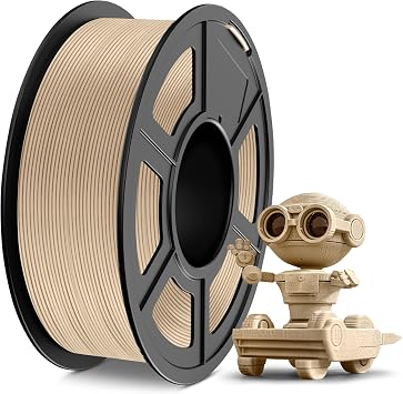 TECBEARS PLA Filament 1.75mm 1KG Maple Wood, 3D Printer Filament with 15% Real Natural Wood Powder, Fits Most FDM 3D Printers, 1 Spool 1000g | Wood appearance, Matte and smooth PLA filament Wood 3D, Dimensional accuracy  0,3 mm, f r Liebhaber von 3D-Modellen