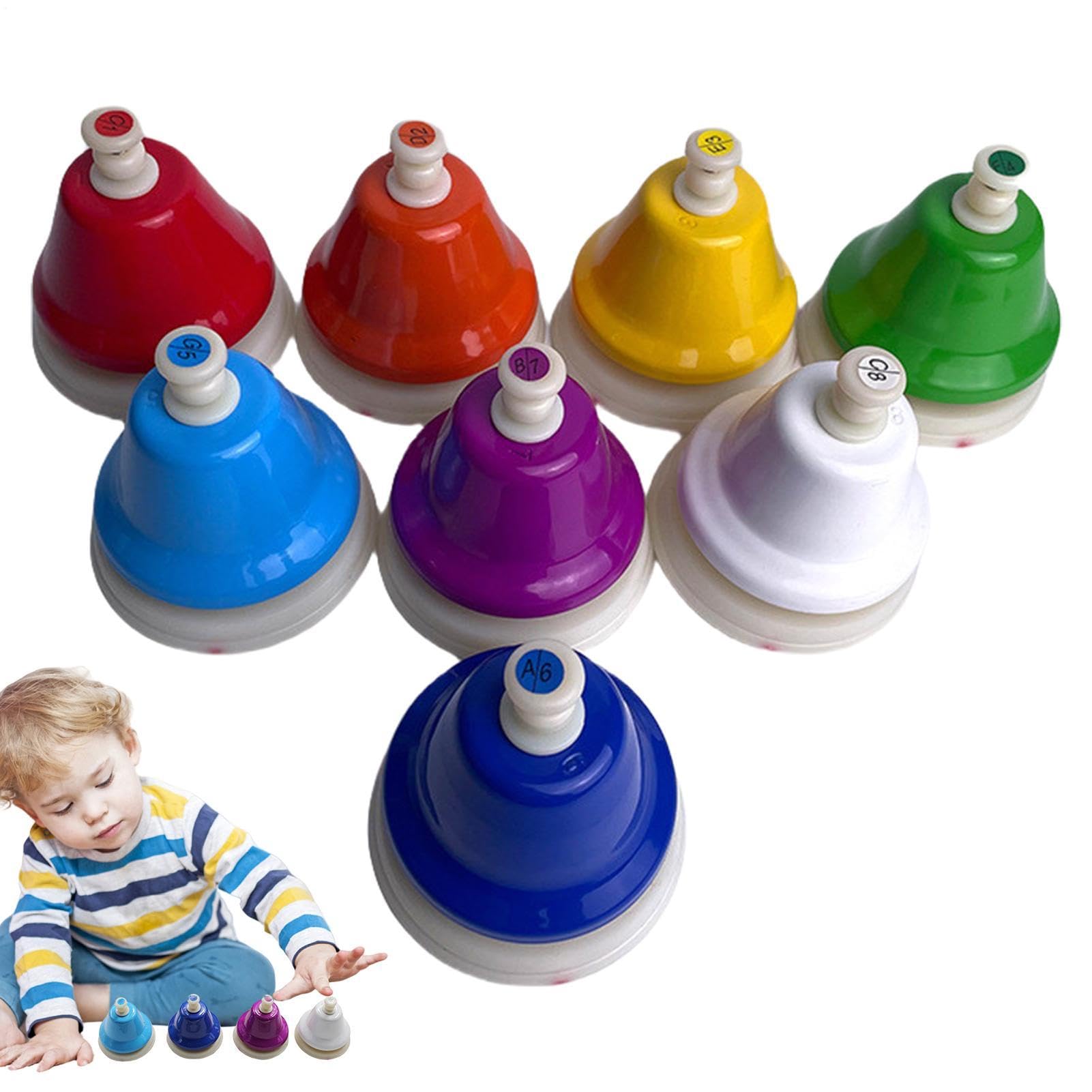Campanas de mano de escritorio, campanas de escritorio Colorida Educational