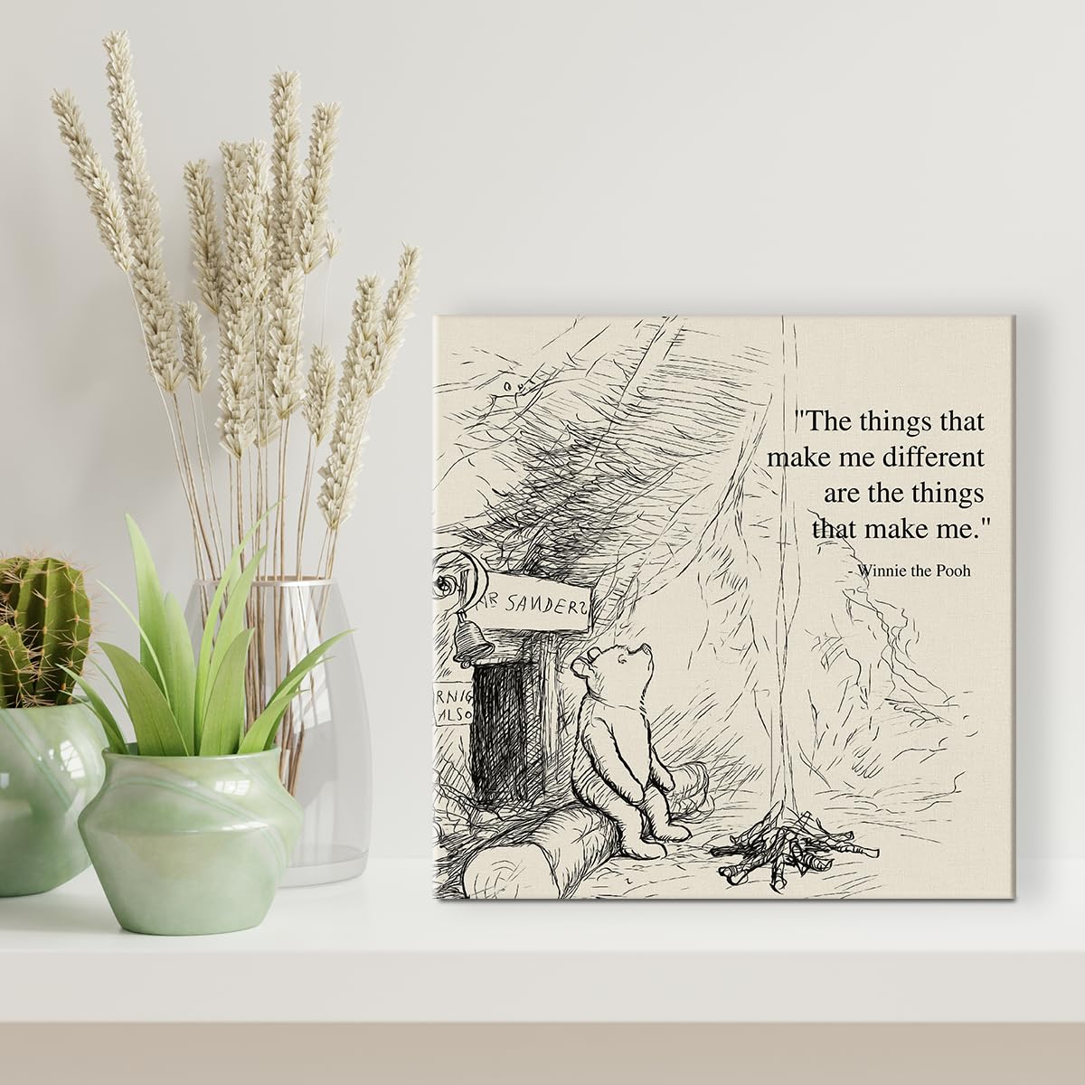 Lot De 3 Estampes Winnie L'Ourson - Citations Classiques De Crèche - Tirages Sur Papier Non Encadrés