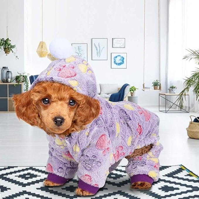 Ropa para Perros Pequeños, Sudadera de Franela Cálida con Cierre miniatura 4