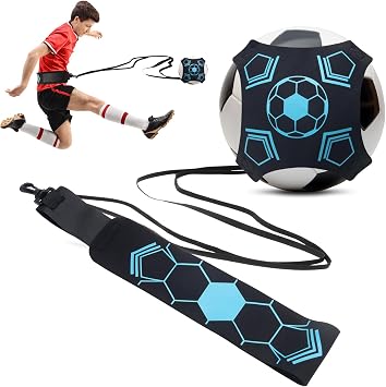 Hoedia Football Kick Trainer Soccer Training Aid Belt with Storage Bag Solo Close Control and Skills Practice Waist Belt Hands Free Fits Ball Size 3, 4, and 5