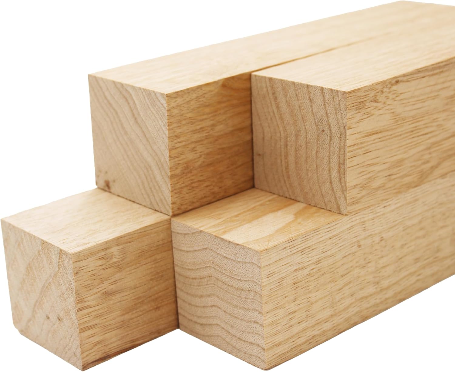 Barrington Hardwoods White Limba Lumber Square Turning Blanks - 2" x 2" (4pcs) (2" x 2" x 18")