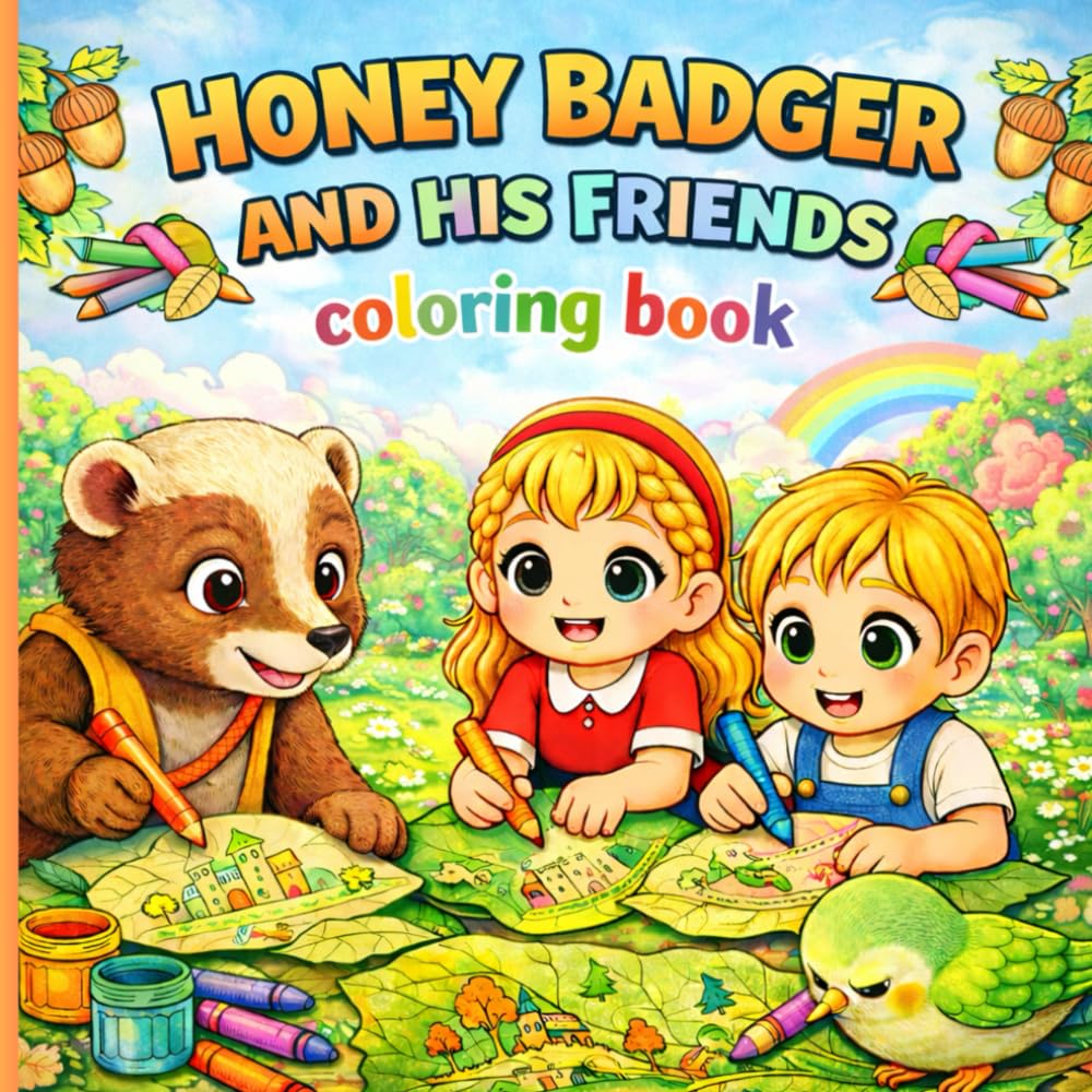 HONEY BADGER AND HIS FRIENDS: Coloring Book