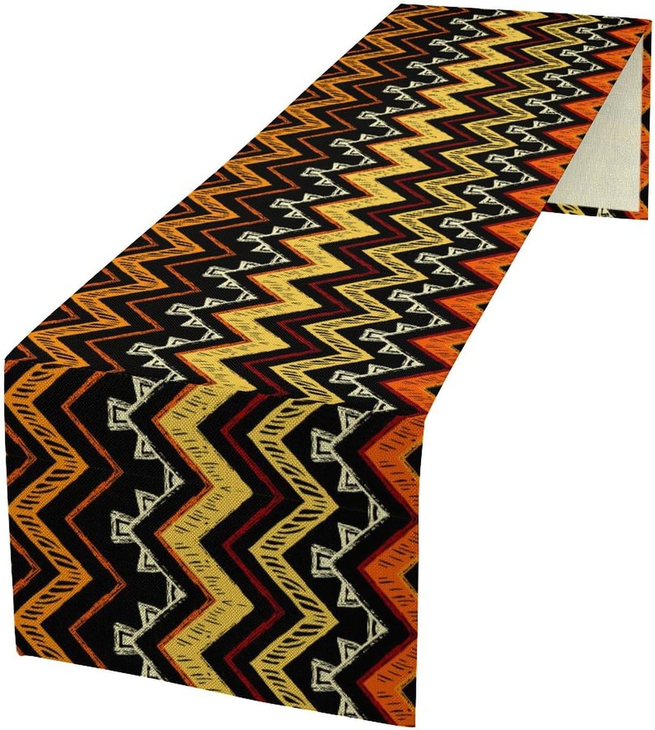 African Table Runner Colorful Vintage Tribal Traditional Art Decoration for Home Party Kitchen Dining Table 13x120 inch