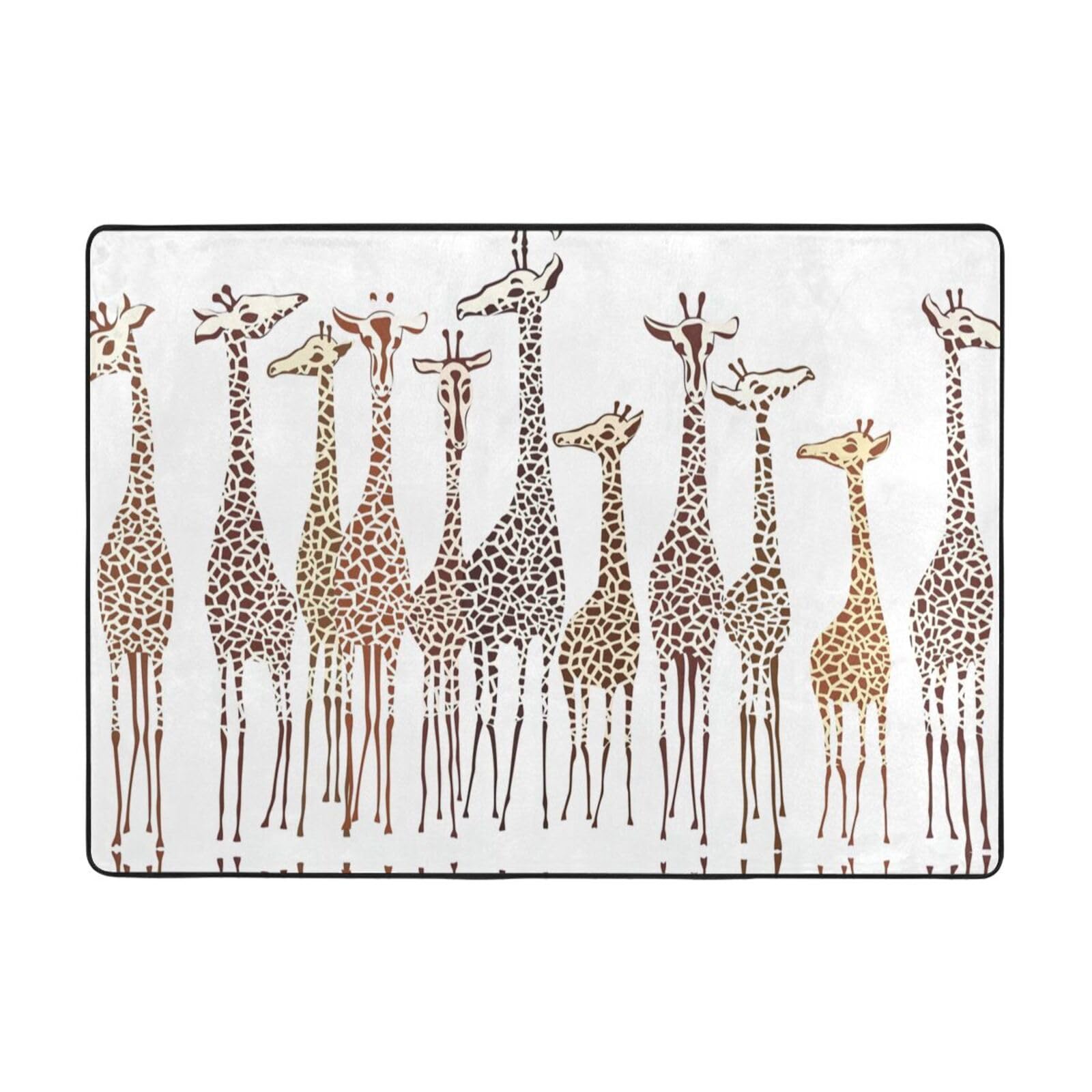 Tapis doux imprimé girafe pour chambre enfant et salon