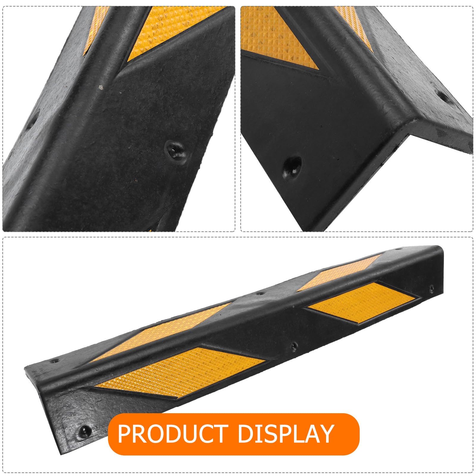 Yardwe Esquinas de Goma y Alta Visibilidad para Esquinas de Goma Negro Pilares Protector Absorción de Impactos 2piezas y Puertas de Coche para Almacenes y Zonas Tráfico