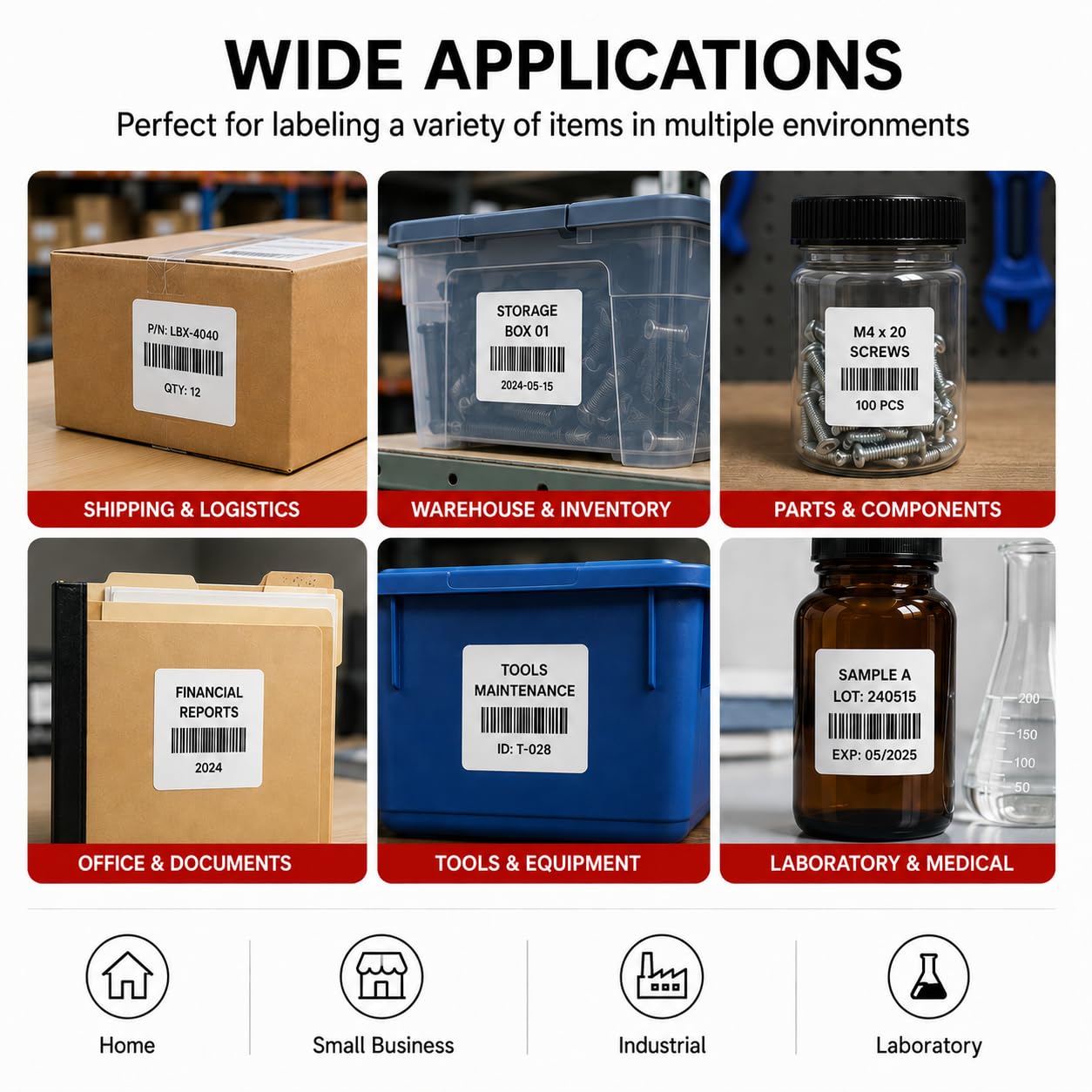 Etiquetas térmicas 60x30 mm en rollo – Etiquetas Almacén Alta Capacidad – 8 rollos – Sin cinta – TSC Godex compatible – Labex Label